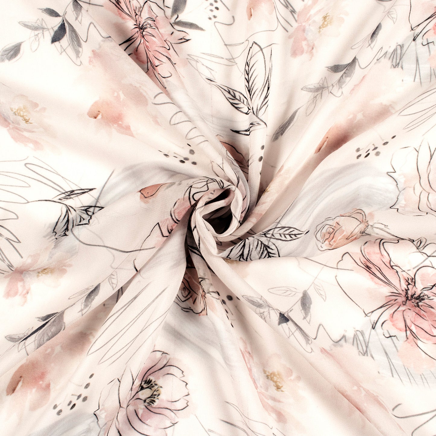 Trendy Floral Pattern Digital Print Pure Georgette Fabric