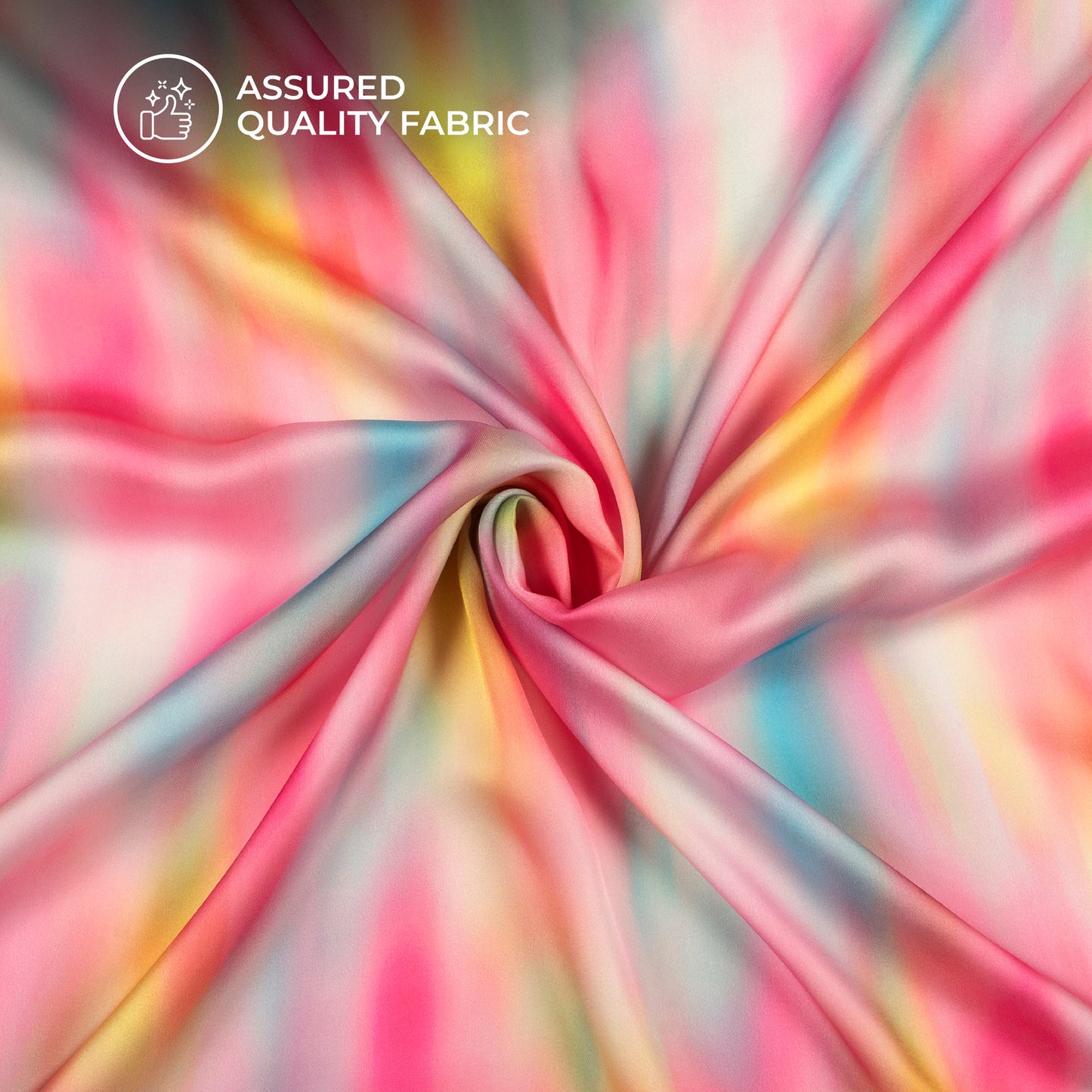 Tie Dye Digital Print Georgette Satin Fabric