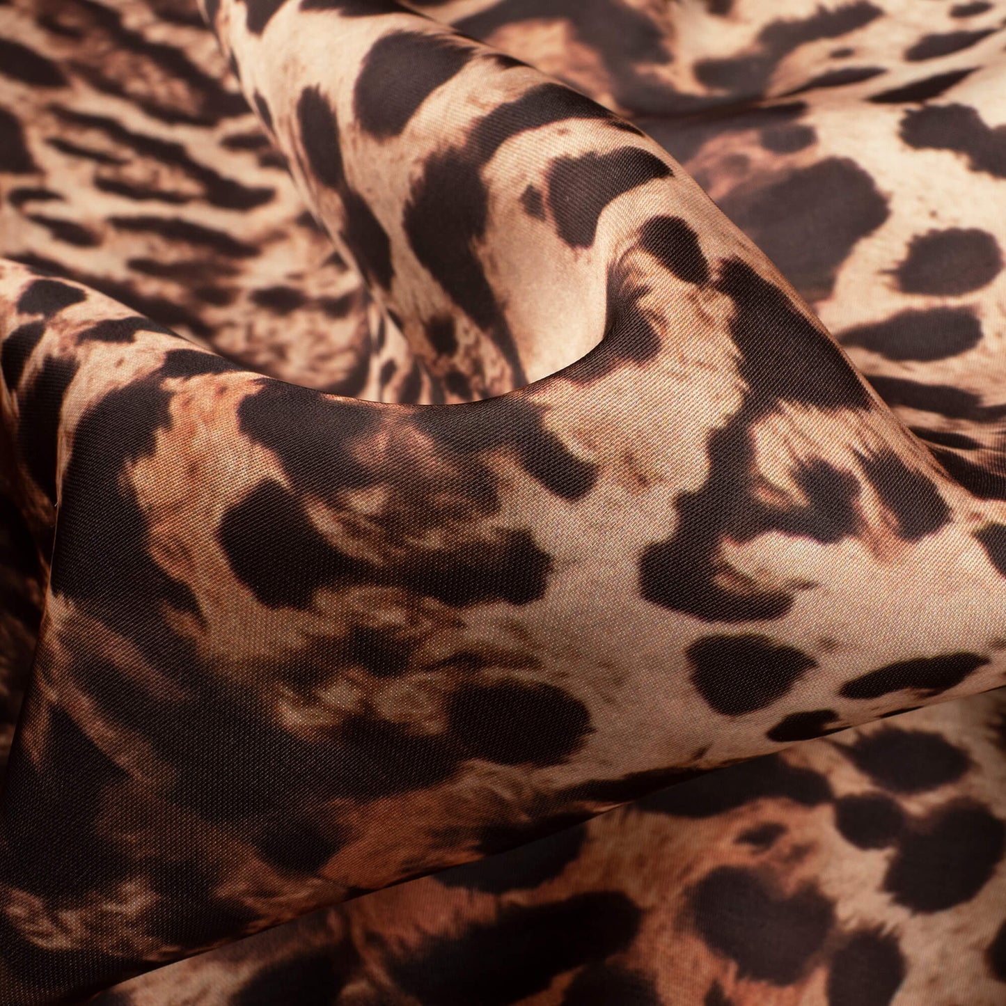 Bestselling Leopard Digital Print Imported Satin Fabric