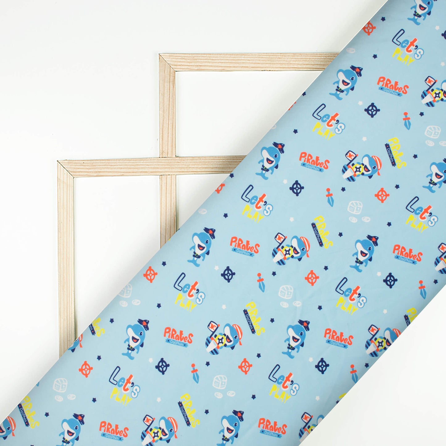 Bestselling Kids Digital Print Imported Satin Fabric