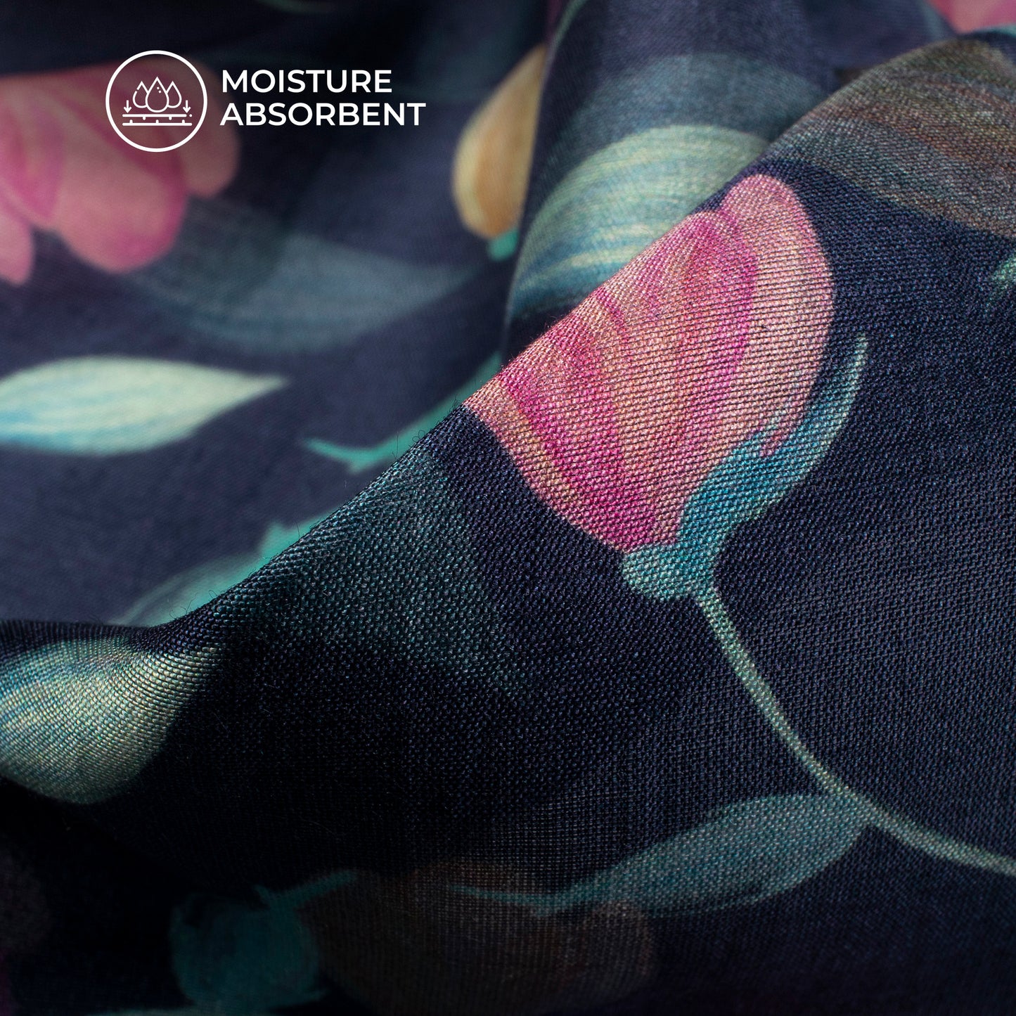 Trendy Floral Digital Print Viscose Muslin Fabric
