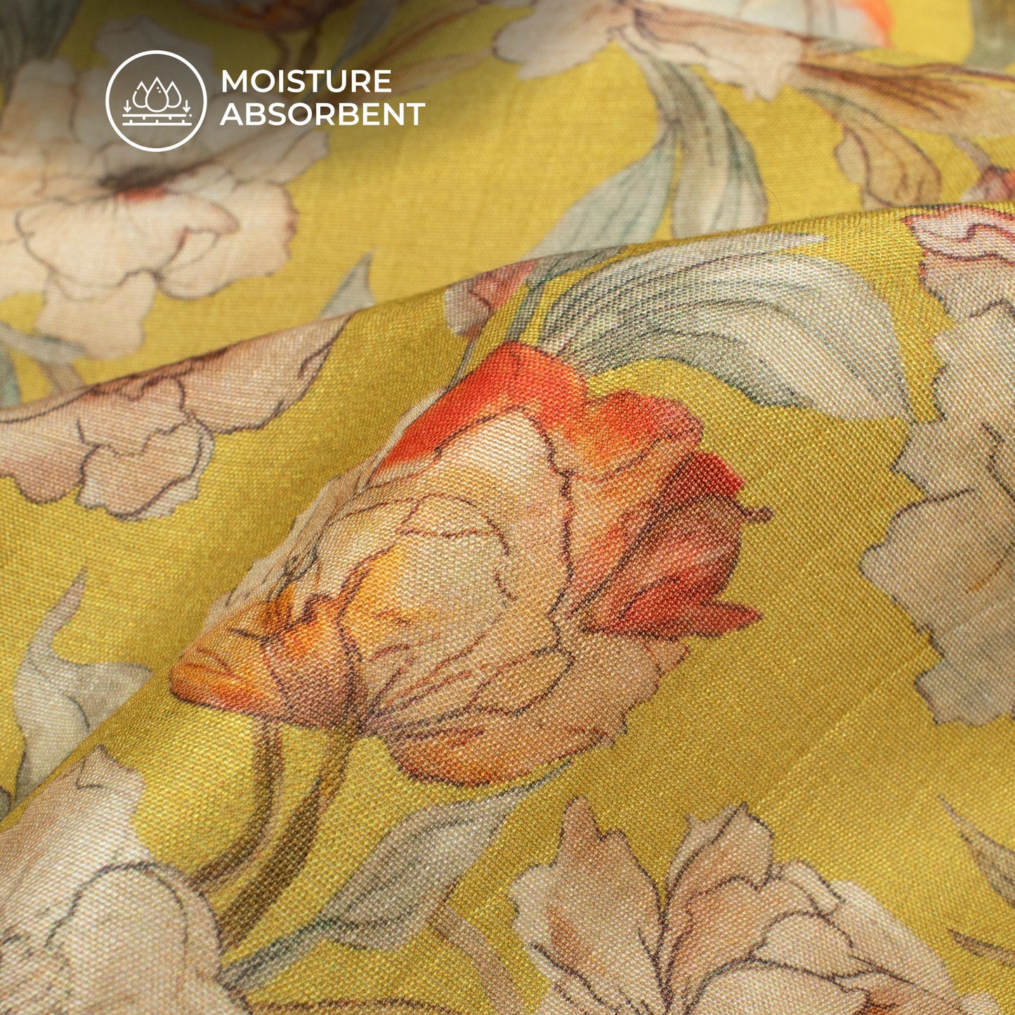 Lovely Floral Digital Print Viscose Muslin Fabric