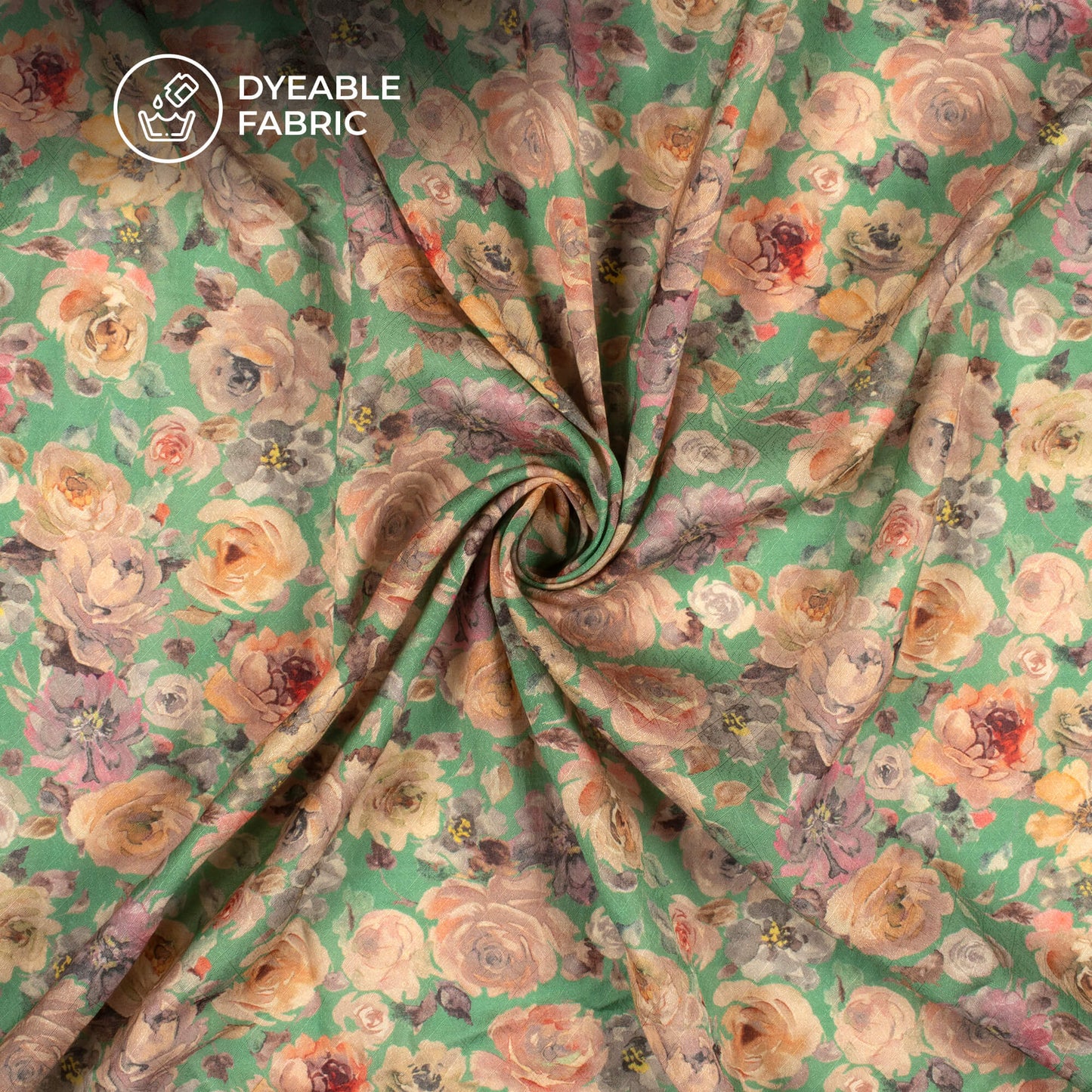 Lovely Floral Printed Sustainable Corn Fabric