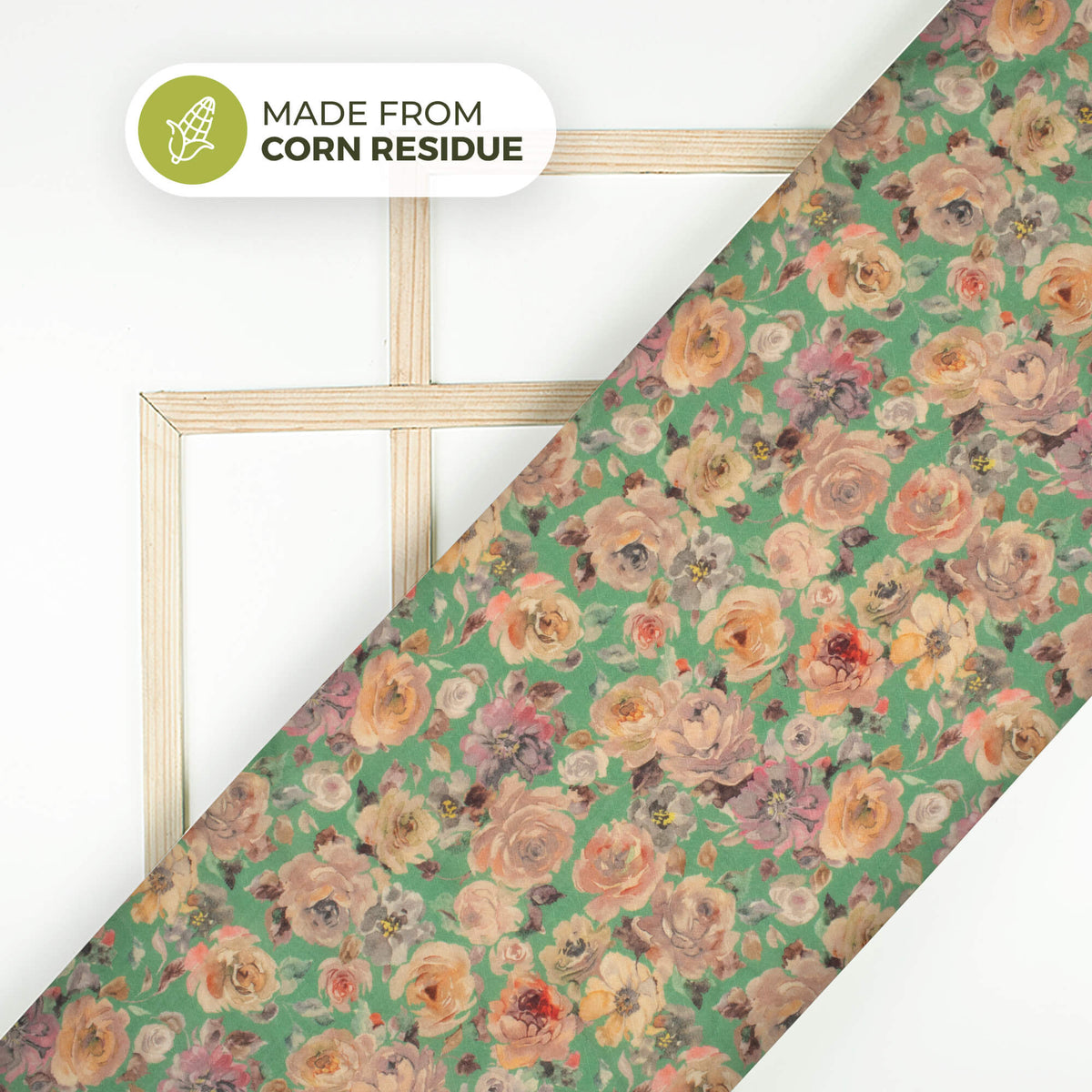 Lovely Floral Printed Sustainable Corn Fabric