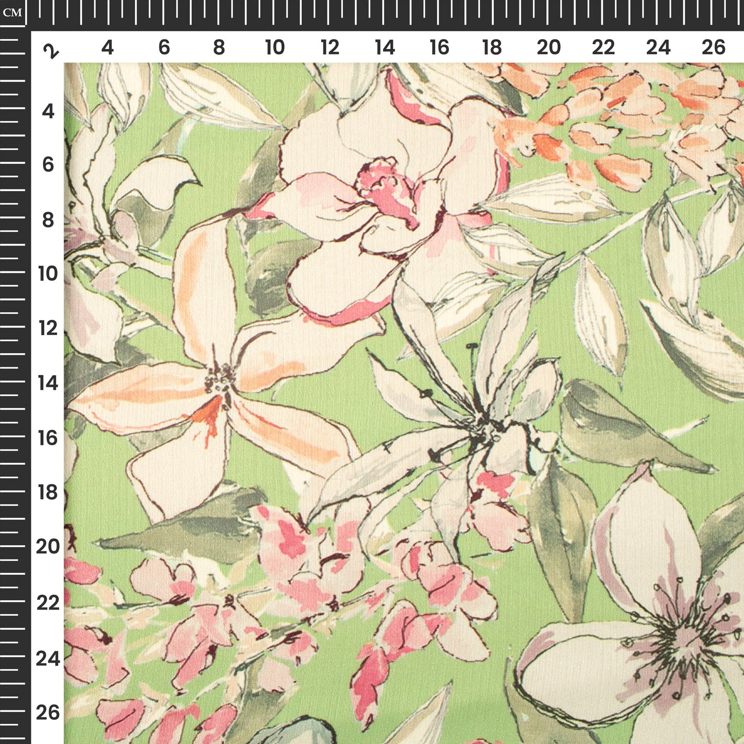 Bestselling Floral Digital Print Chiffon Satin Fabric