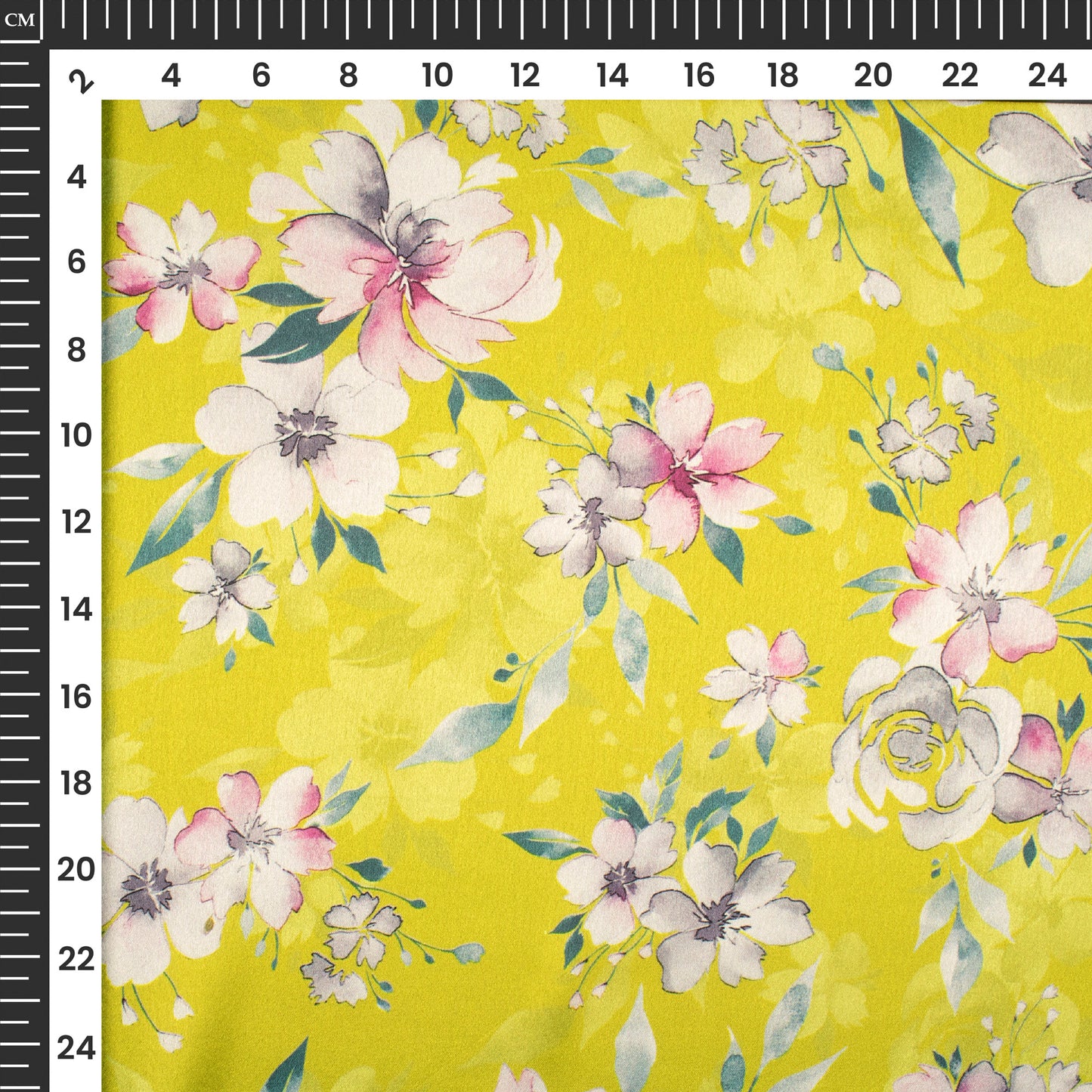 Exotic Floral Digital Print Japan Satin Fabric
