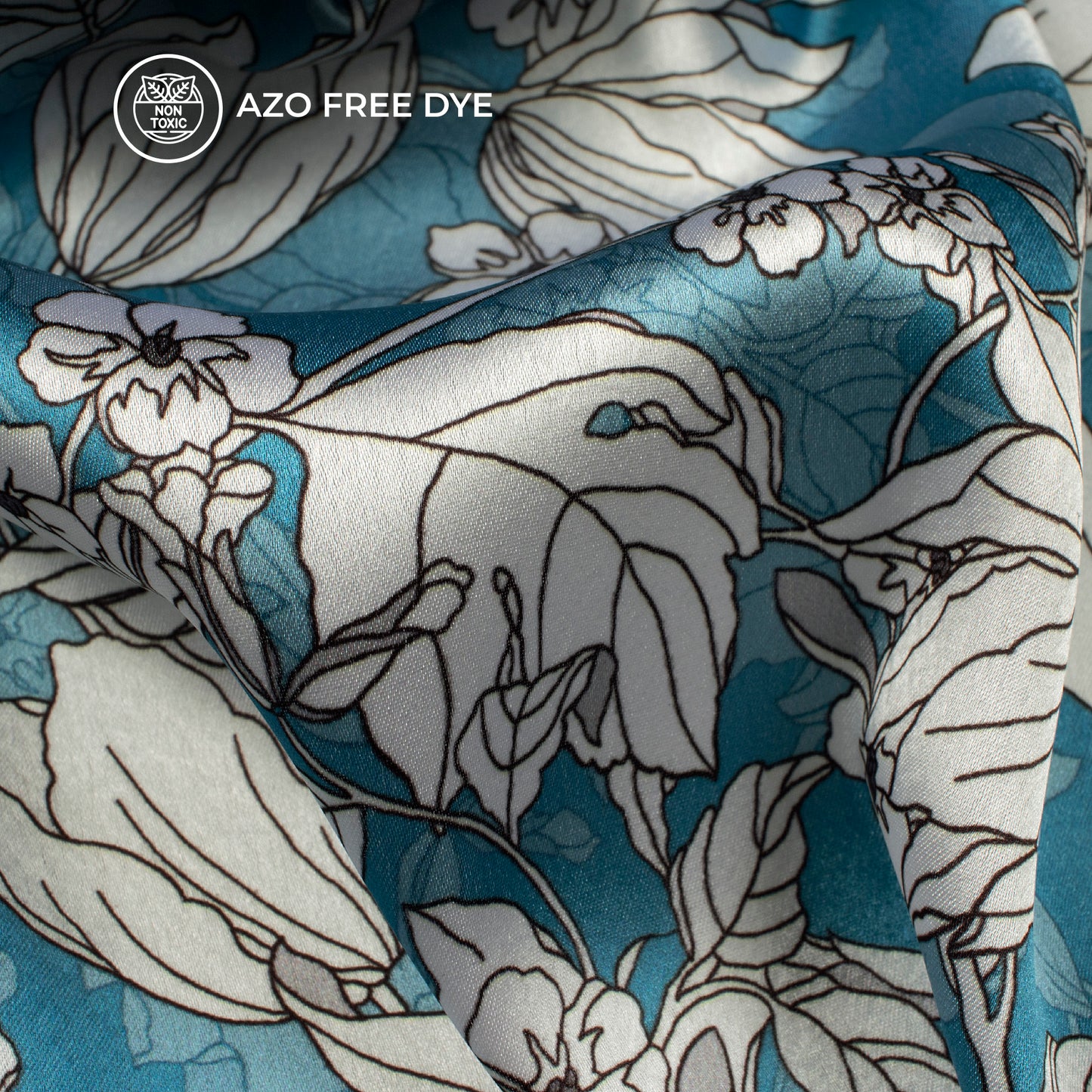 Premium Floral Digital Print Japan Satin Fabric