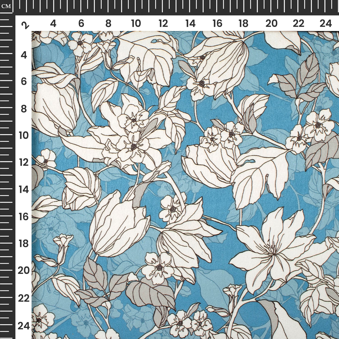 Premium Floral Digital Print Japan Satin Fabric