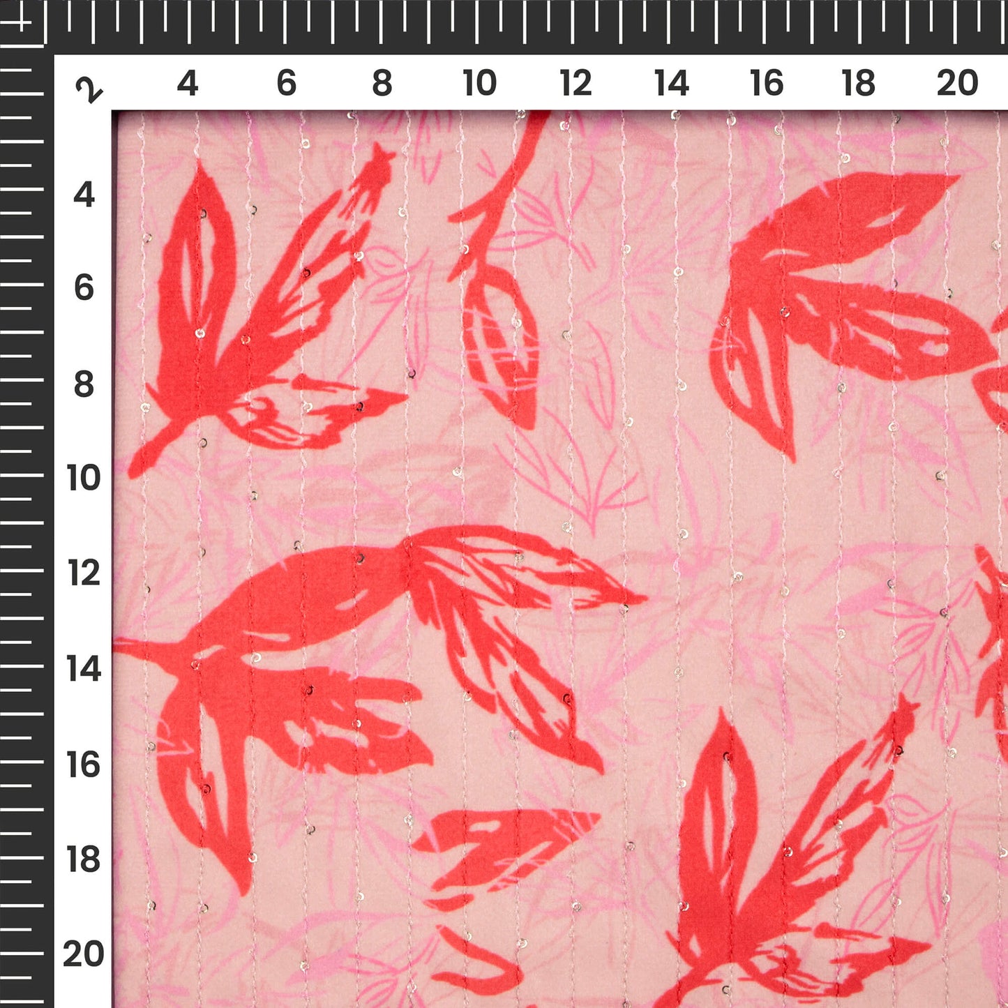 Expressive Floral Digital Print Superior Sequins Velvet Fabric (Width 58 Inches)