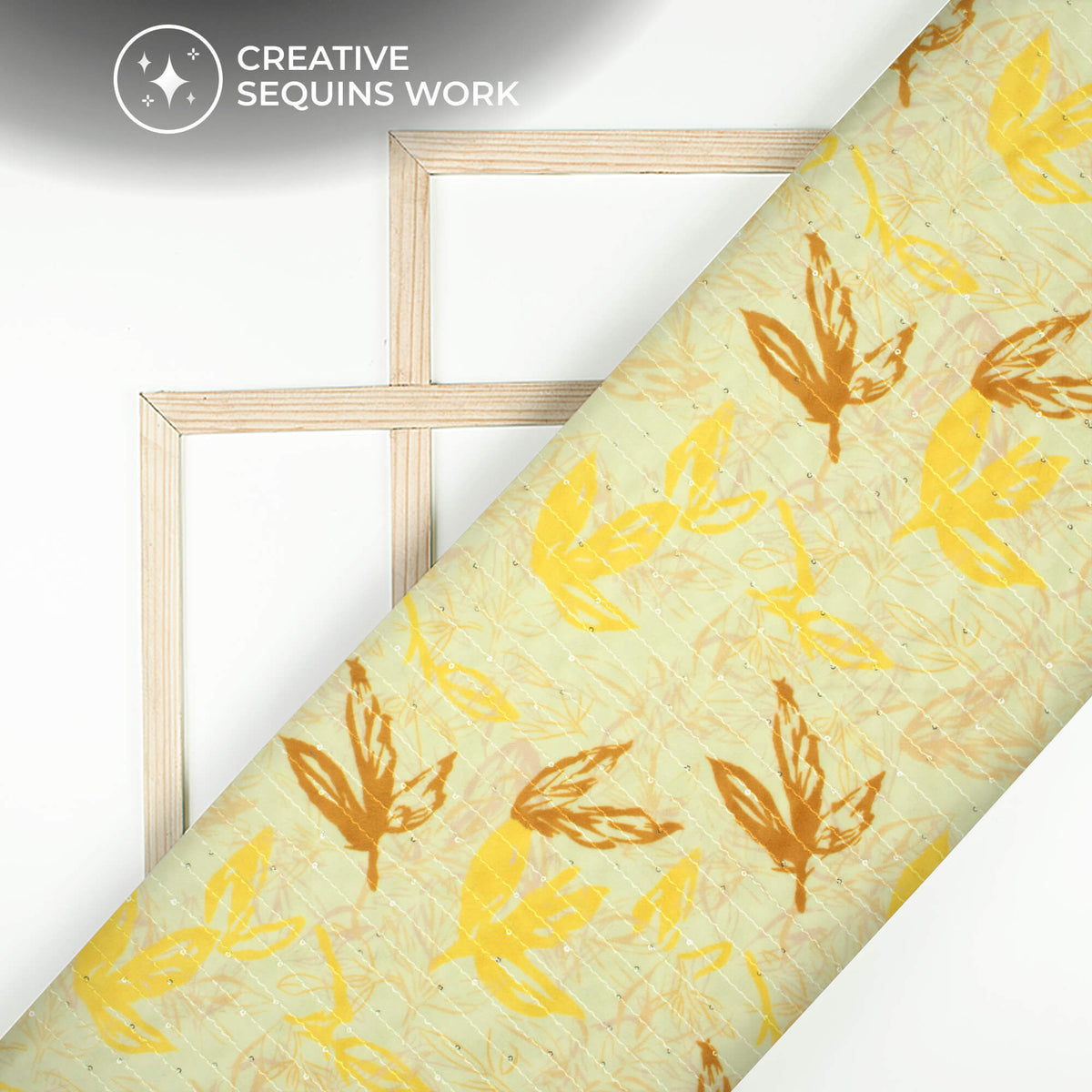 Expressive Floral Digital Print Superior Sequins Velvet Fabric (Width 58 Inches)