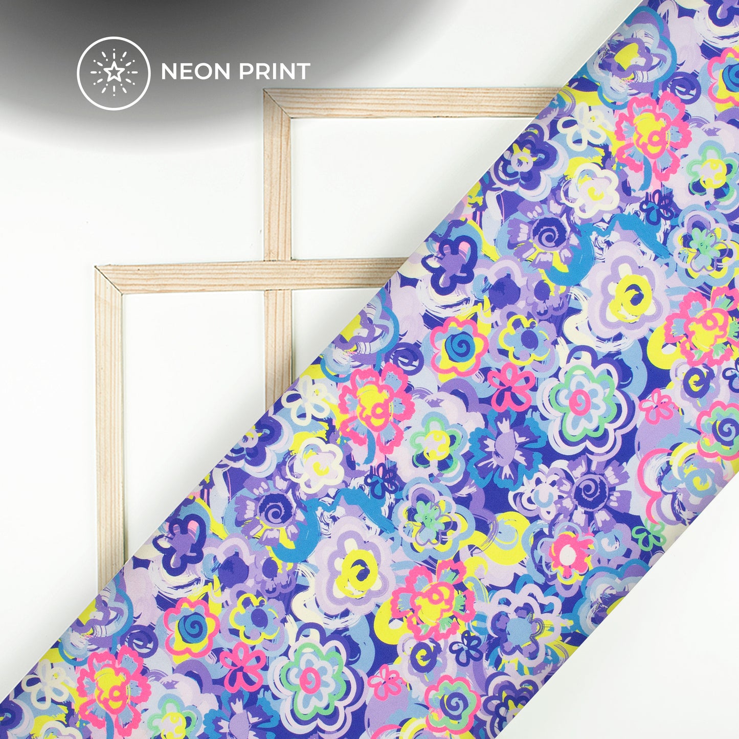 Neon Botanica:Limited Edition Floral Digital Print Rayon Fabric