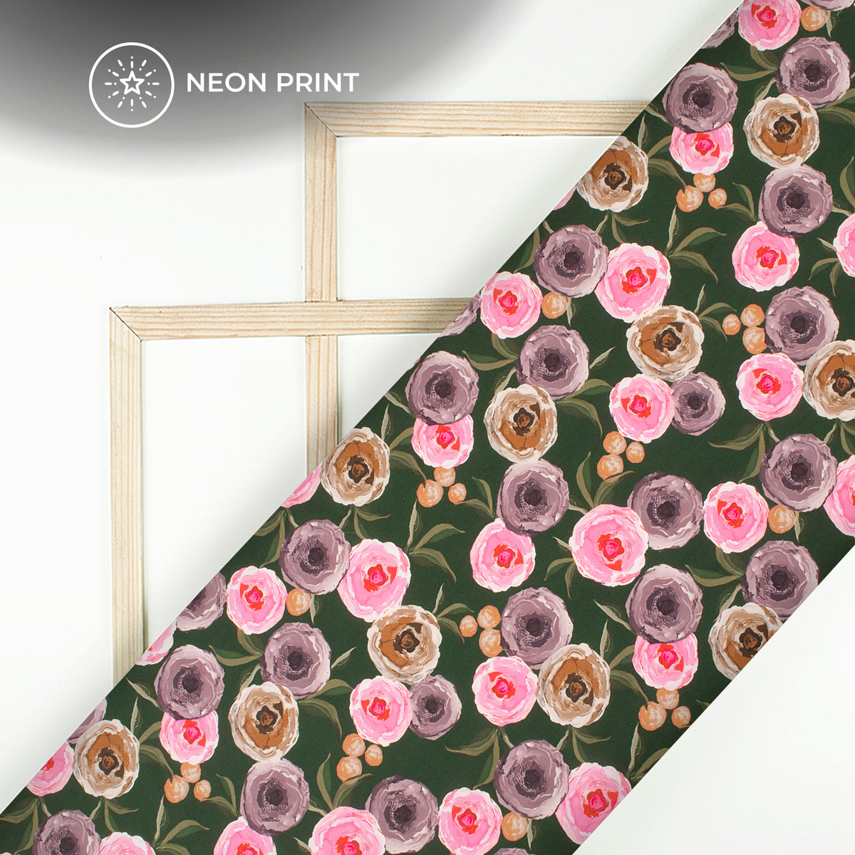 Neon Spectrum: Floral Digital Print Rayon Fabric