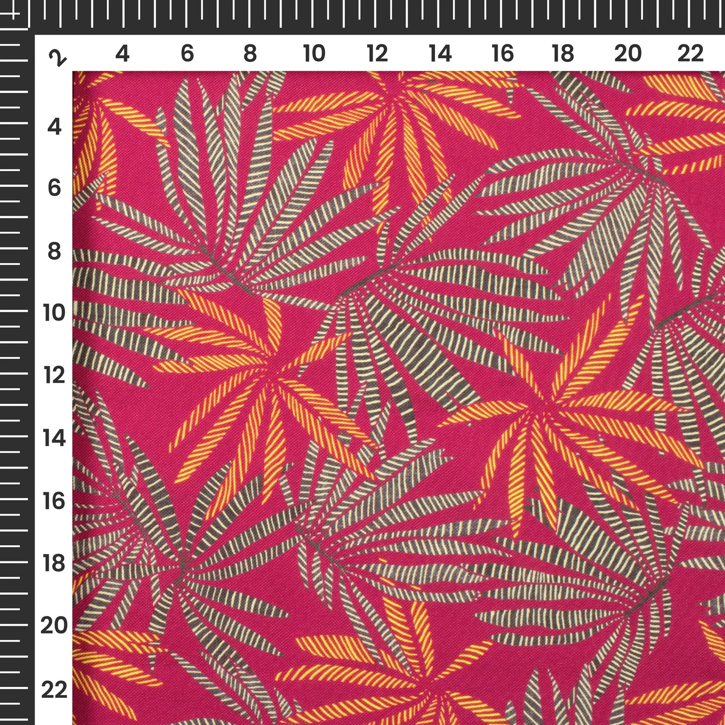 Neon Enchanment: Floral Digital Print Rayon Fabric