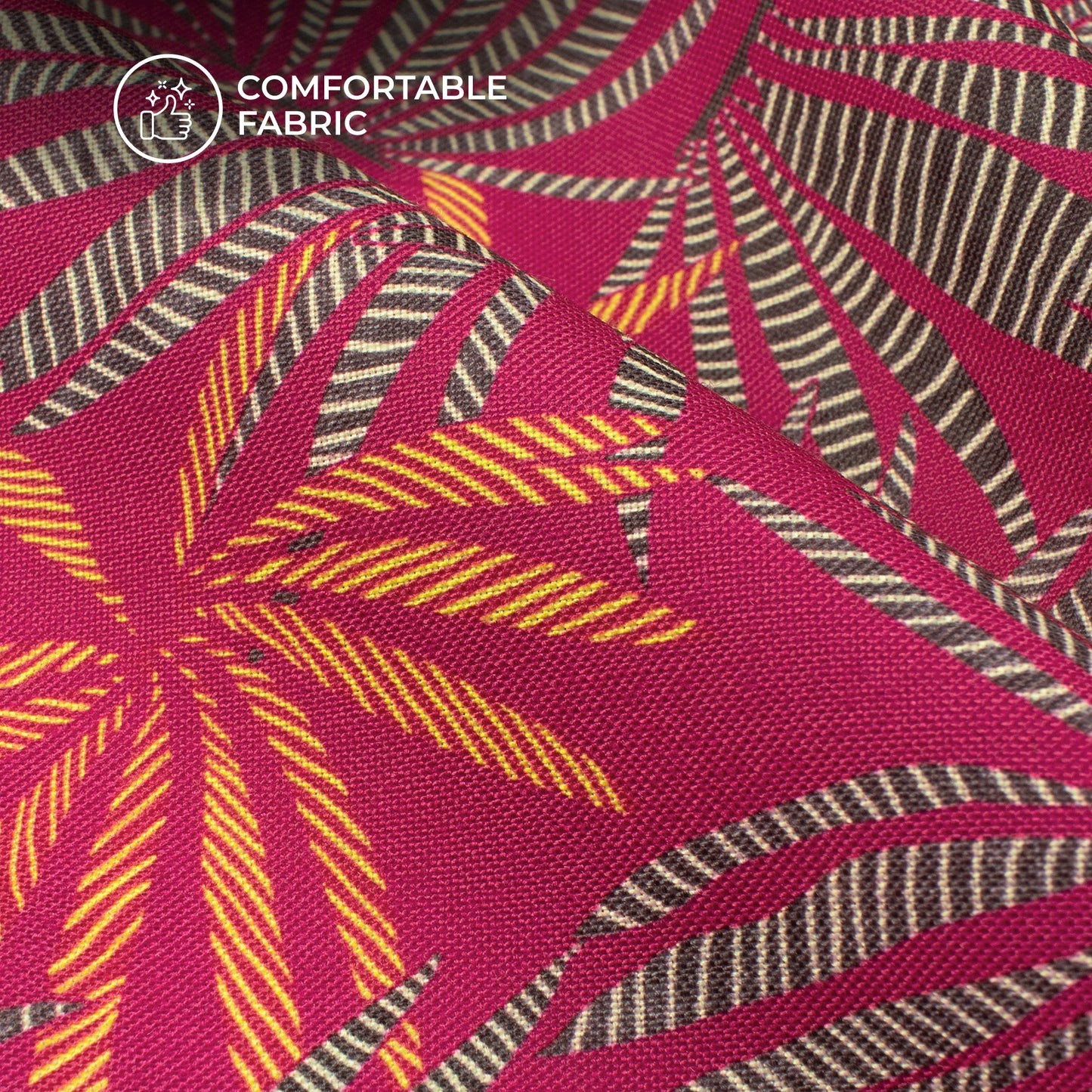 Neon Enchanment: Floral Digital Print Rayon Fabric