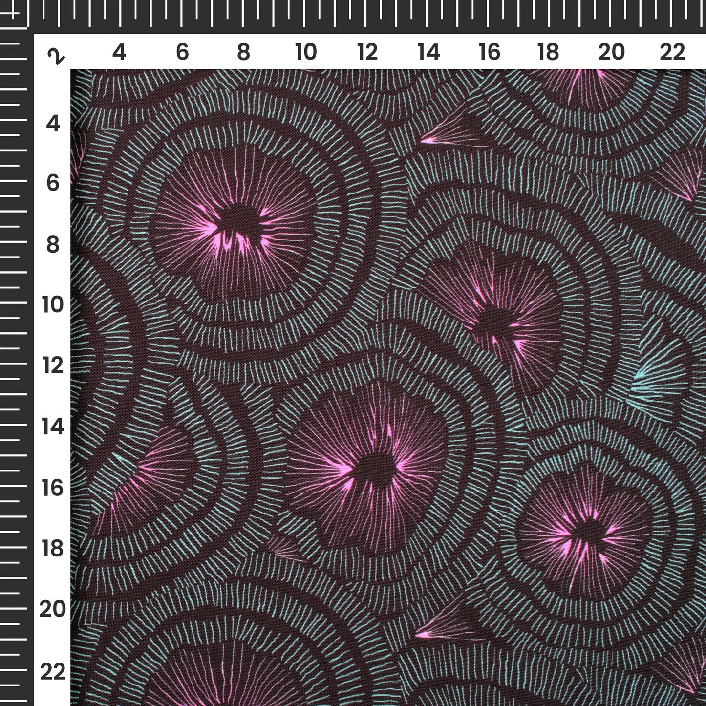 Neon Bliss: Geometric Digital Print Rayon Fabric