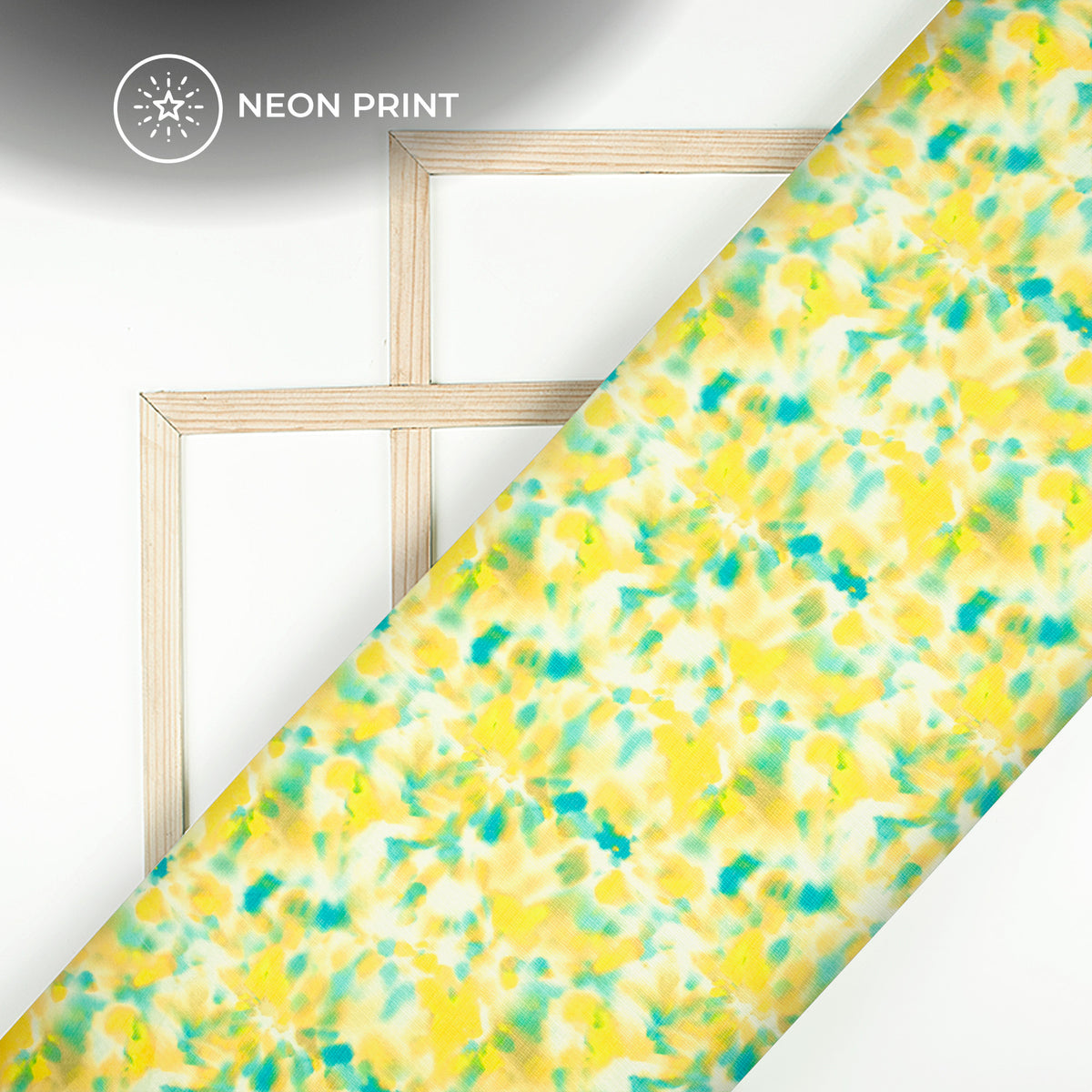 Neon Best Selling: Tie And Dye Digital Print Kota Doria Fabric