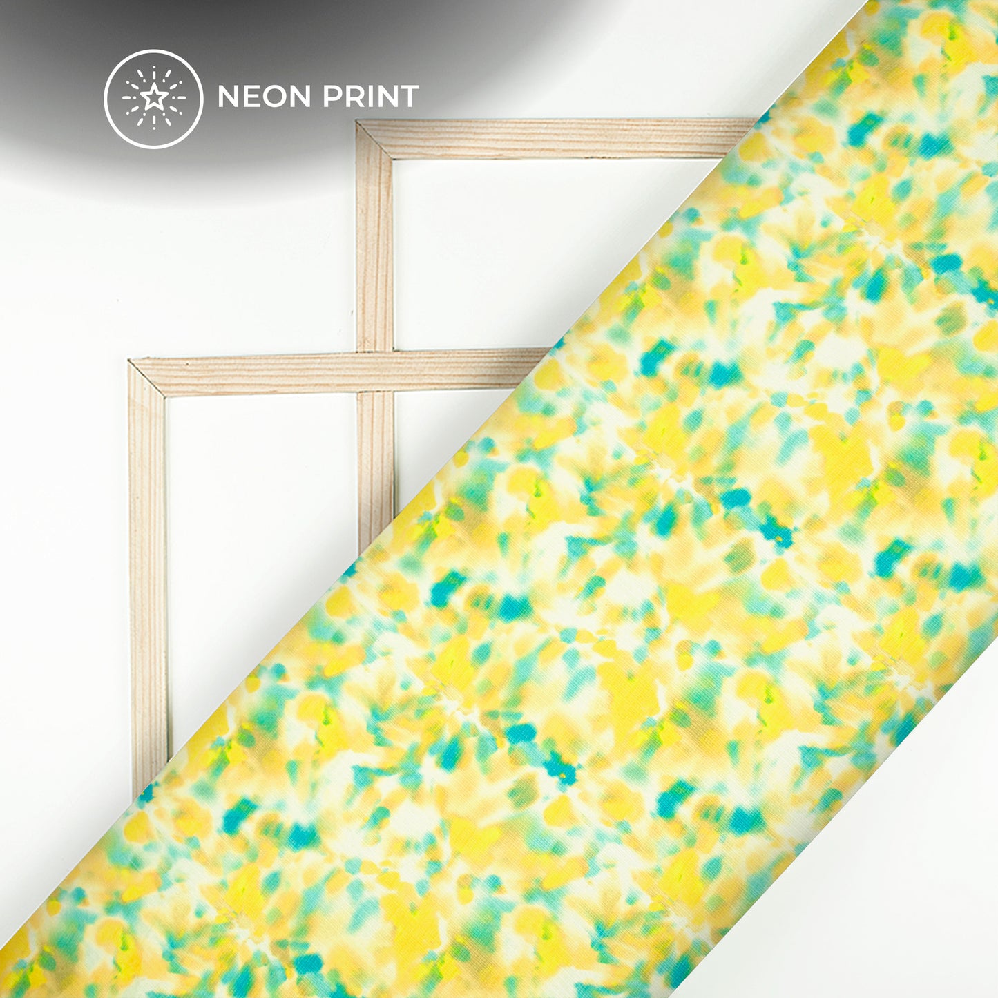 Neon Best Selling: Tye And Dye Digital Print Kota Doria Fabric
