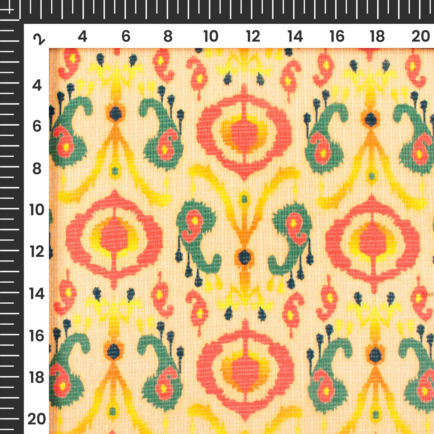 Neon Elegance: Attractive Digital Print Kota Doria Fabric