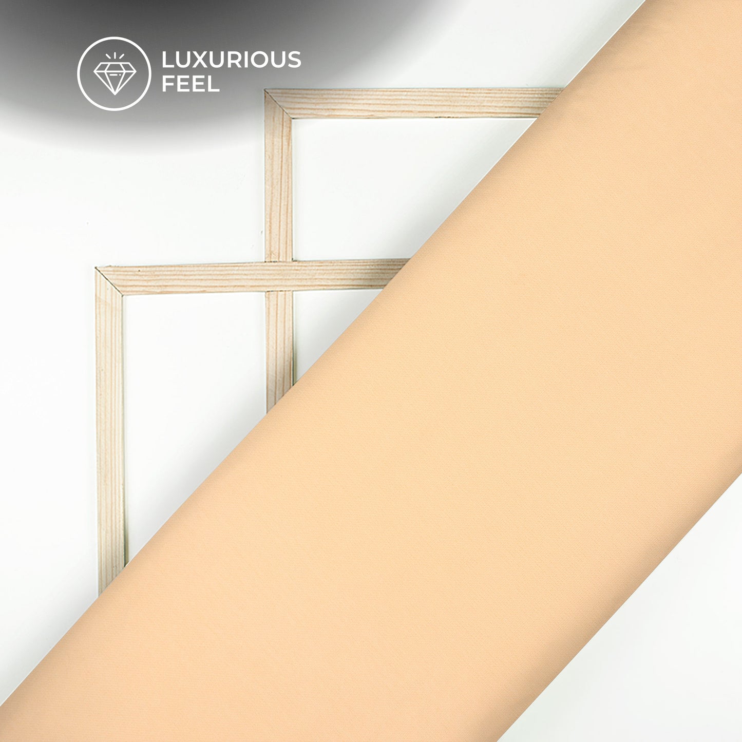 Light Peach Plain Imported Satin Fabric