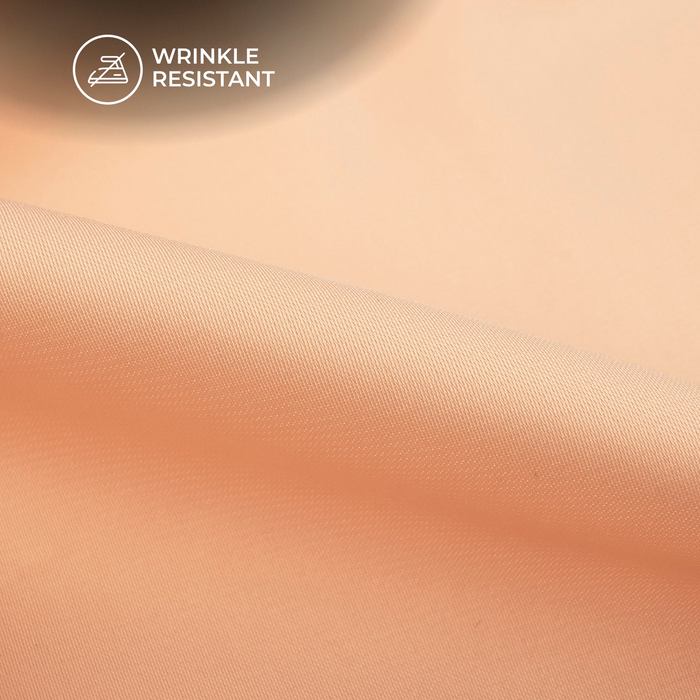 Light Peach Plain Imported Satin Fabric