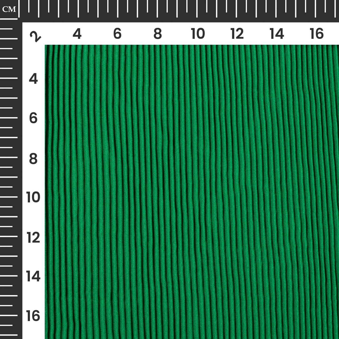 Classic Green Plain Pleated Moss Georgette Fabric