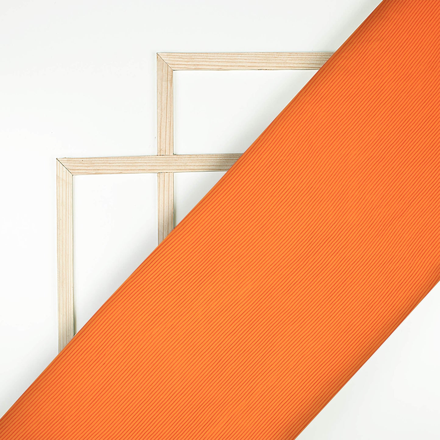 Classic Apricot Orange Plain Pleated Moss Georgette Fabric