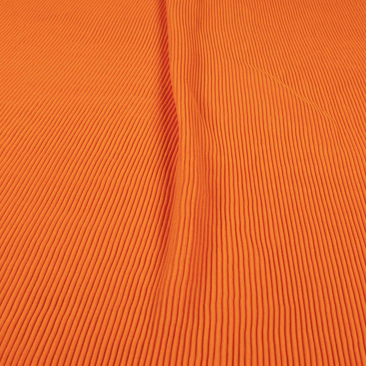 Classic Apricot Orange Plain Pleated Moss Georgette Fabric