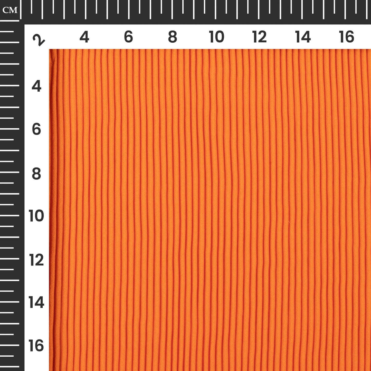 Classic Apricot Orange Plain Pleated Moss Georgette Fabric