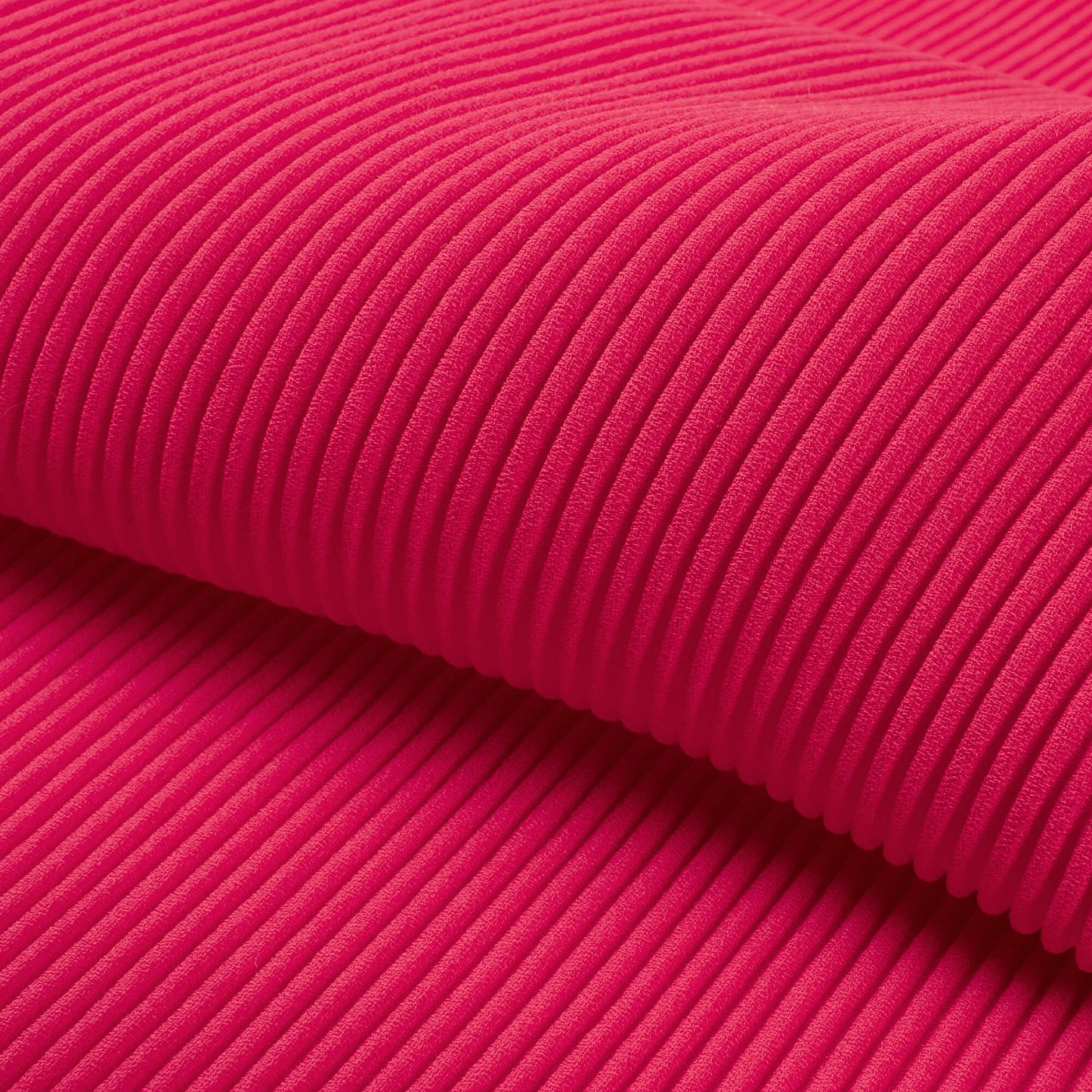 Classic Hot Pink Plain Pleated Moss Georgette Fabric
