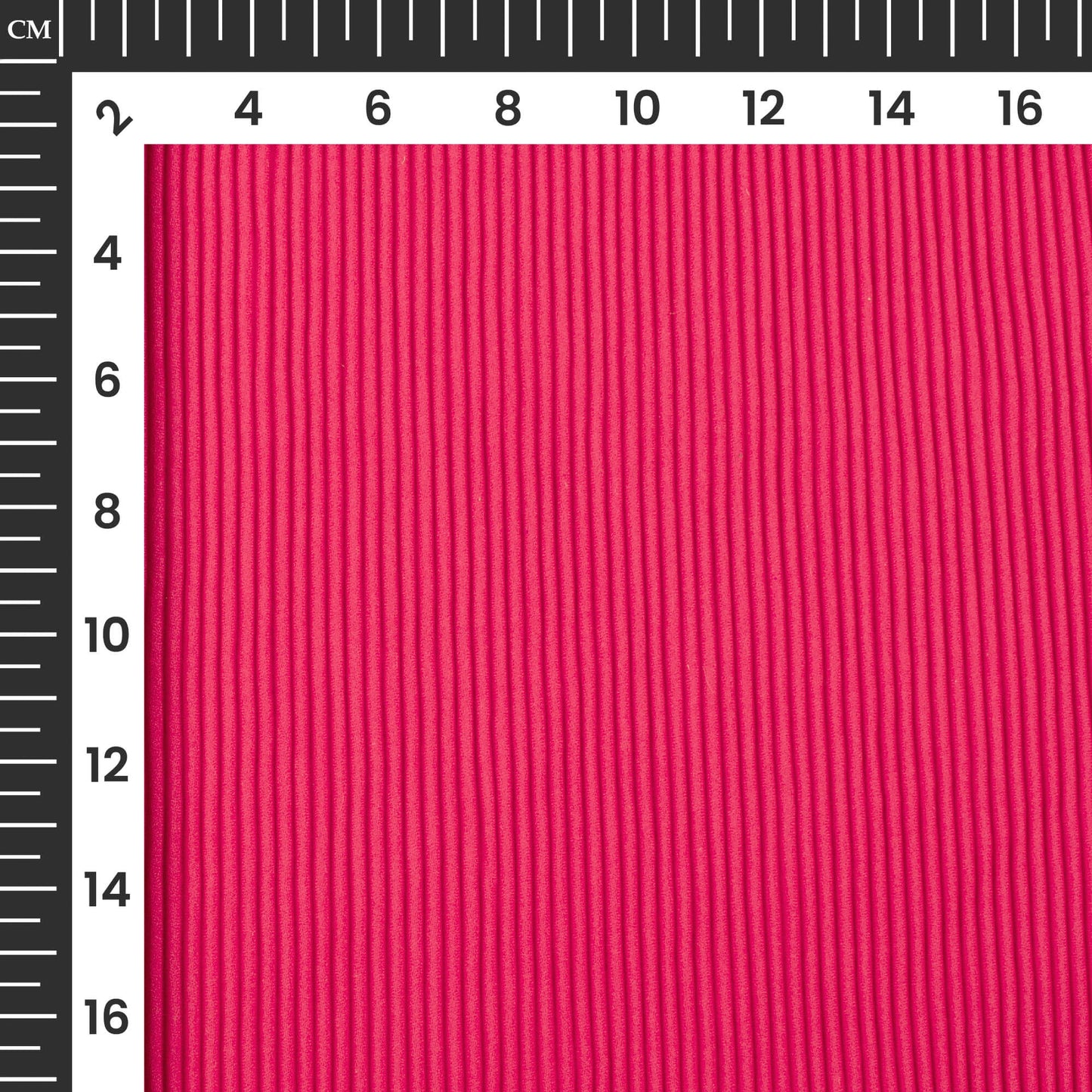 Classic Hot Pink Plain Pleated Moss Georgette Fabric