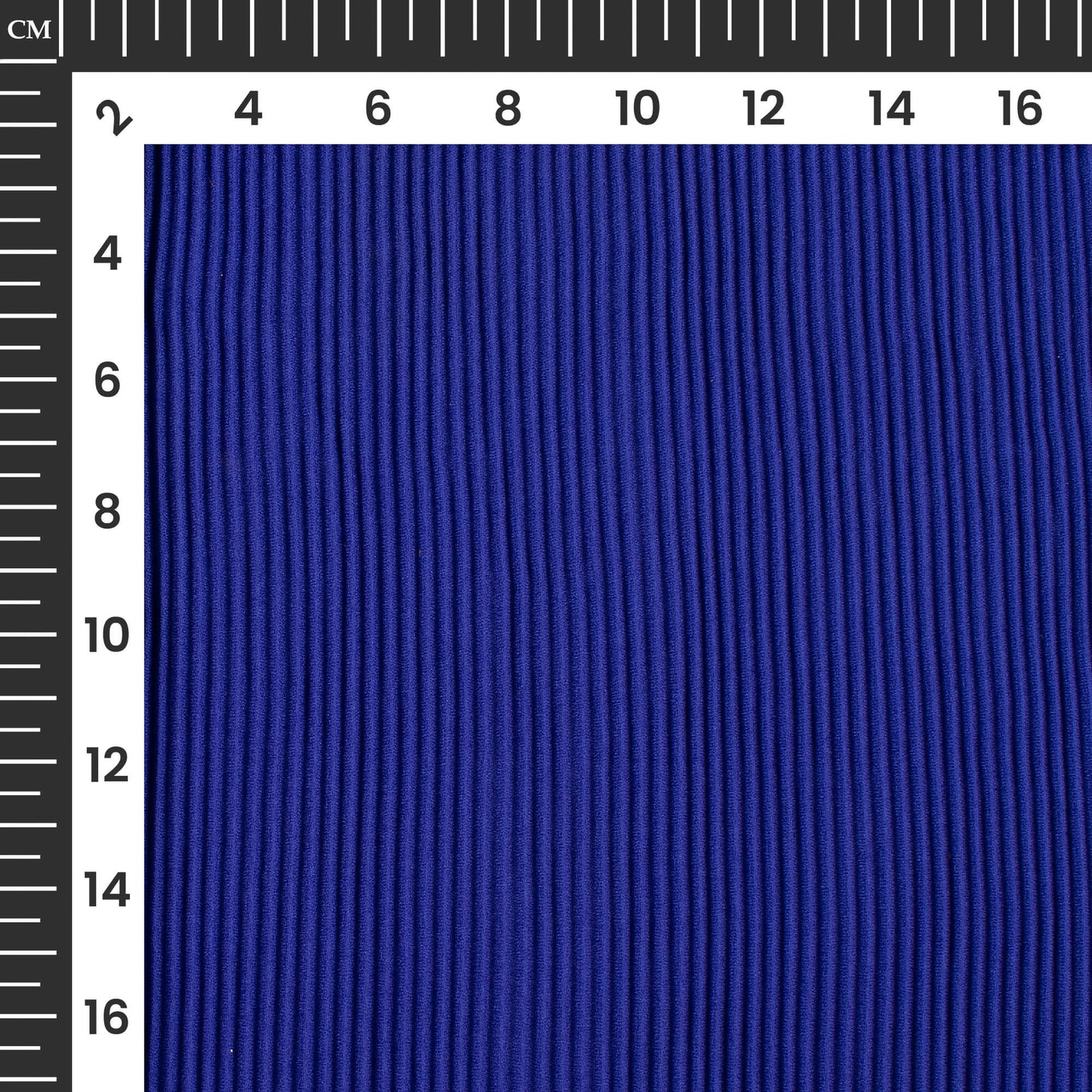 Classic Royal Blue Plain Pleated Moss Georgette Fabric