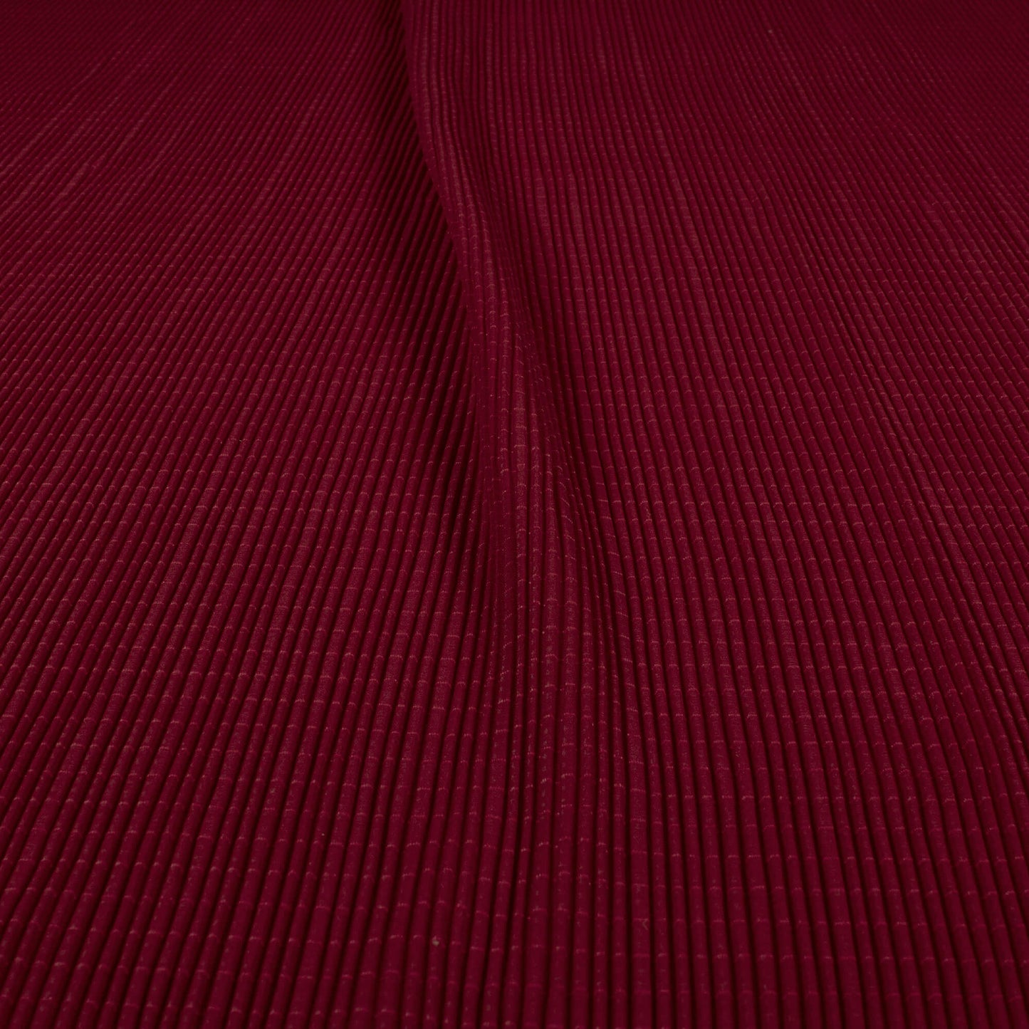 Berry Red Plain Pleated Chiffon Sparkle Fabric