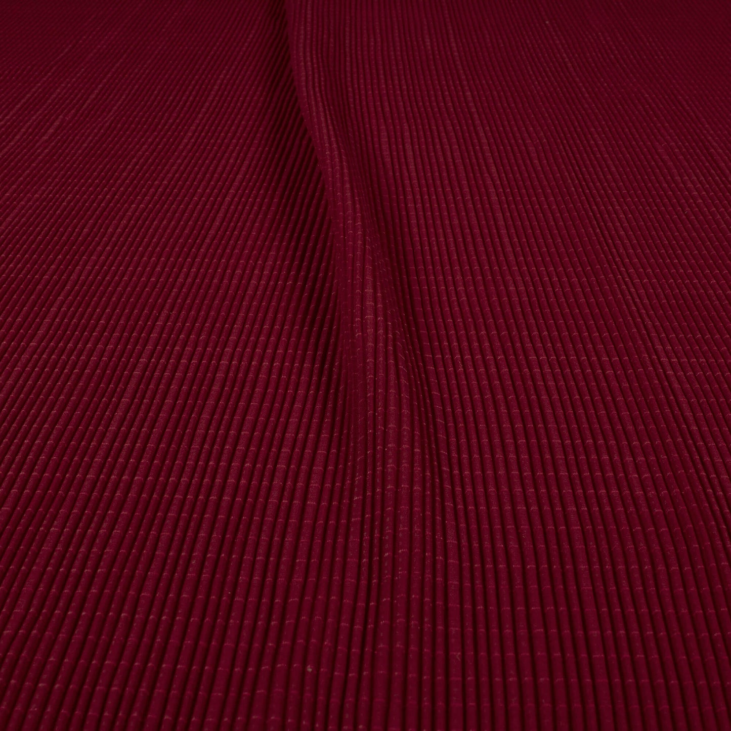 Berry Red Plain Pleated Chiffon Sparkle Fabric