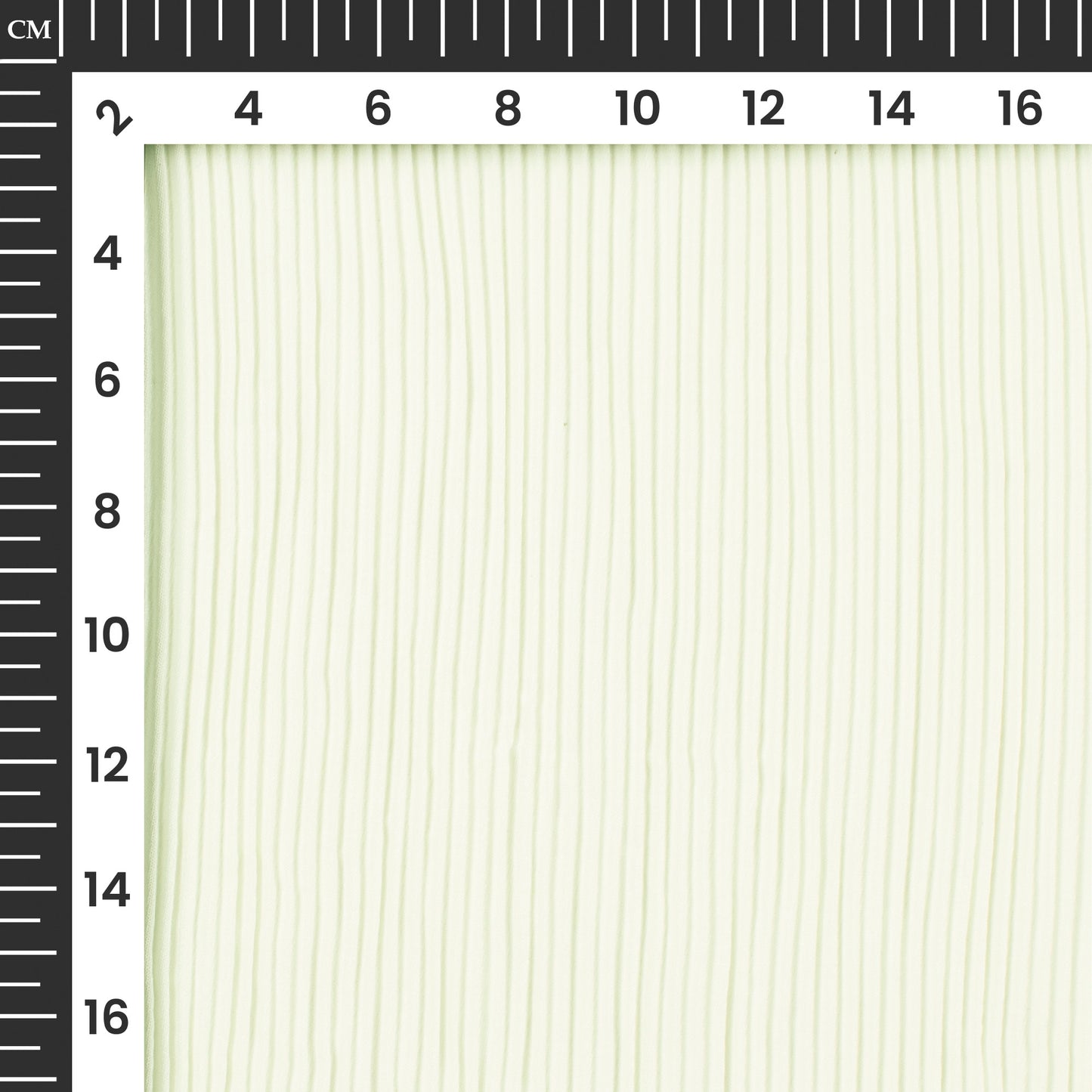 Ivory White Plain Pleated Butter Crepe Fabric