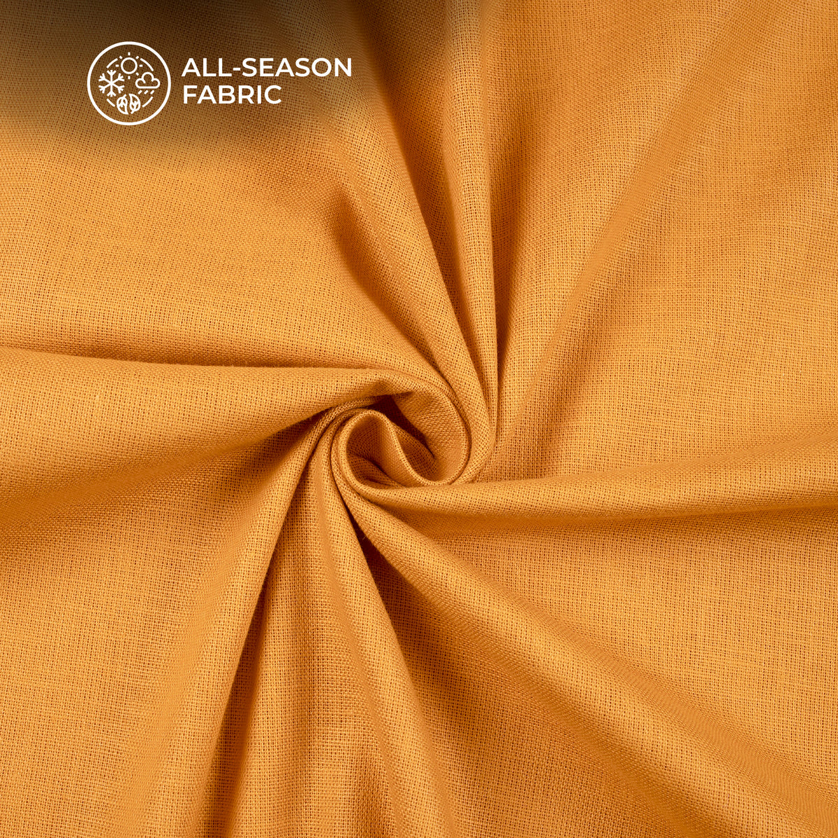 Yellow Plain Cotton Linen Shirting Fabric