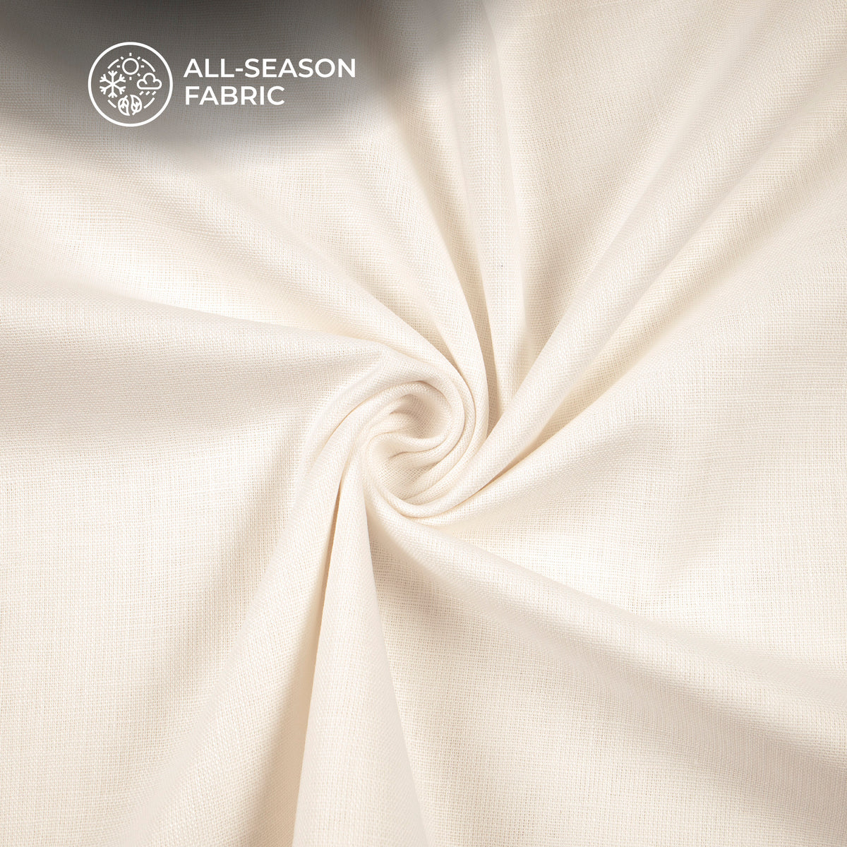 White Plain Cotton Linen Shirting Fabric