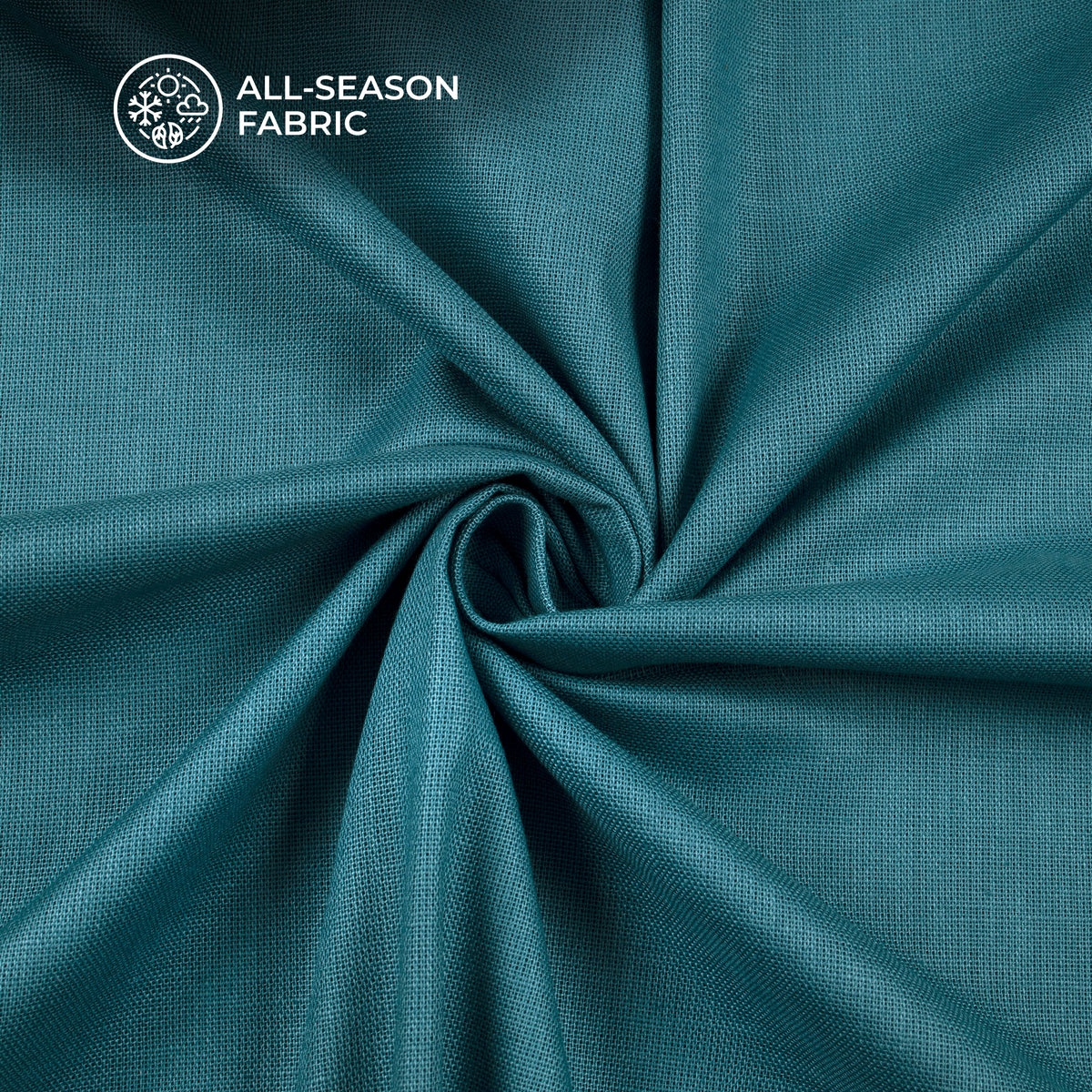 Astronaut Blue Plain Cotton Linen Shirting Fabric