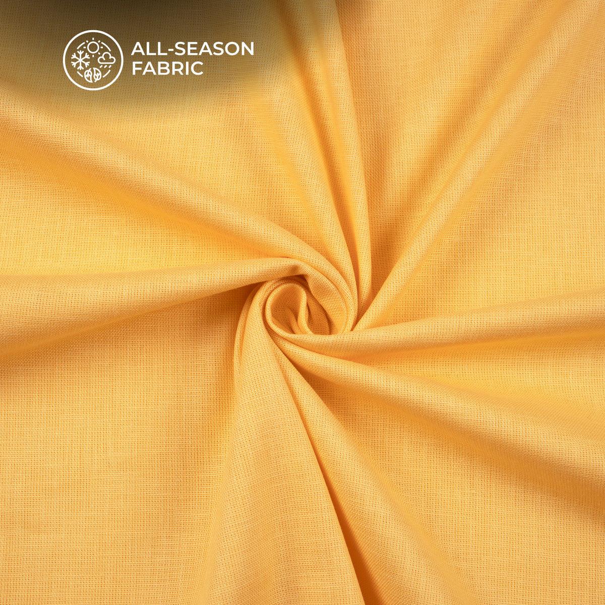 Cyber Yellow Plain Cotton Linen Shirting Fabric