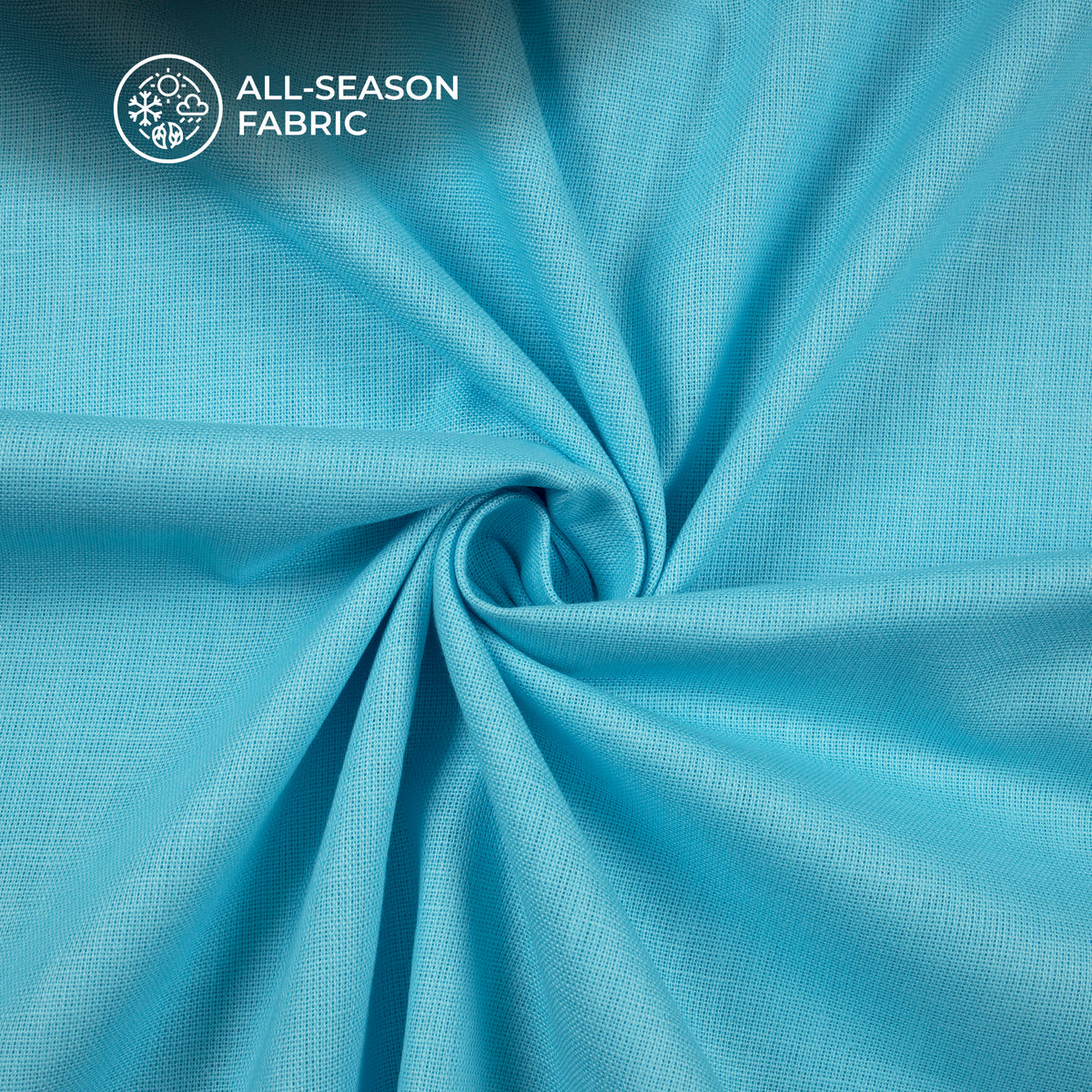 Vivid Blue Plain Cotton Linen Shirting Fabric