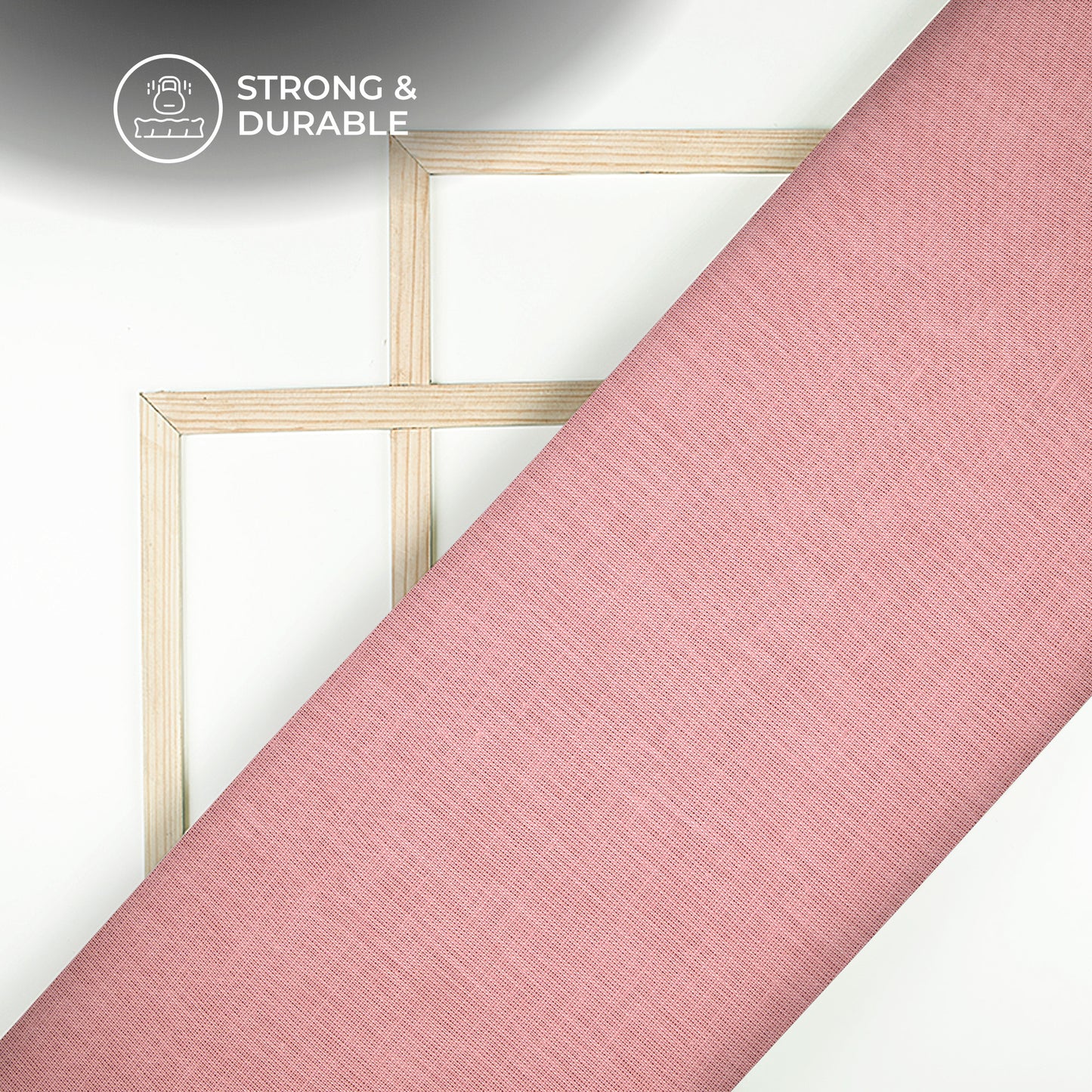 Pink Plain Cotton Linen Shirting Fabric
