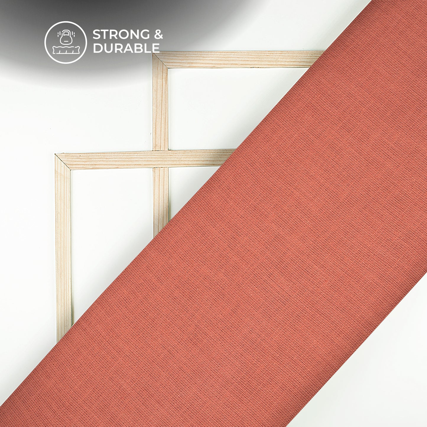 Brick Red Plain Cotton Linen Shirting Fabric