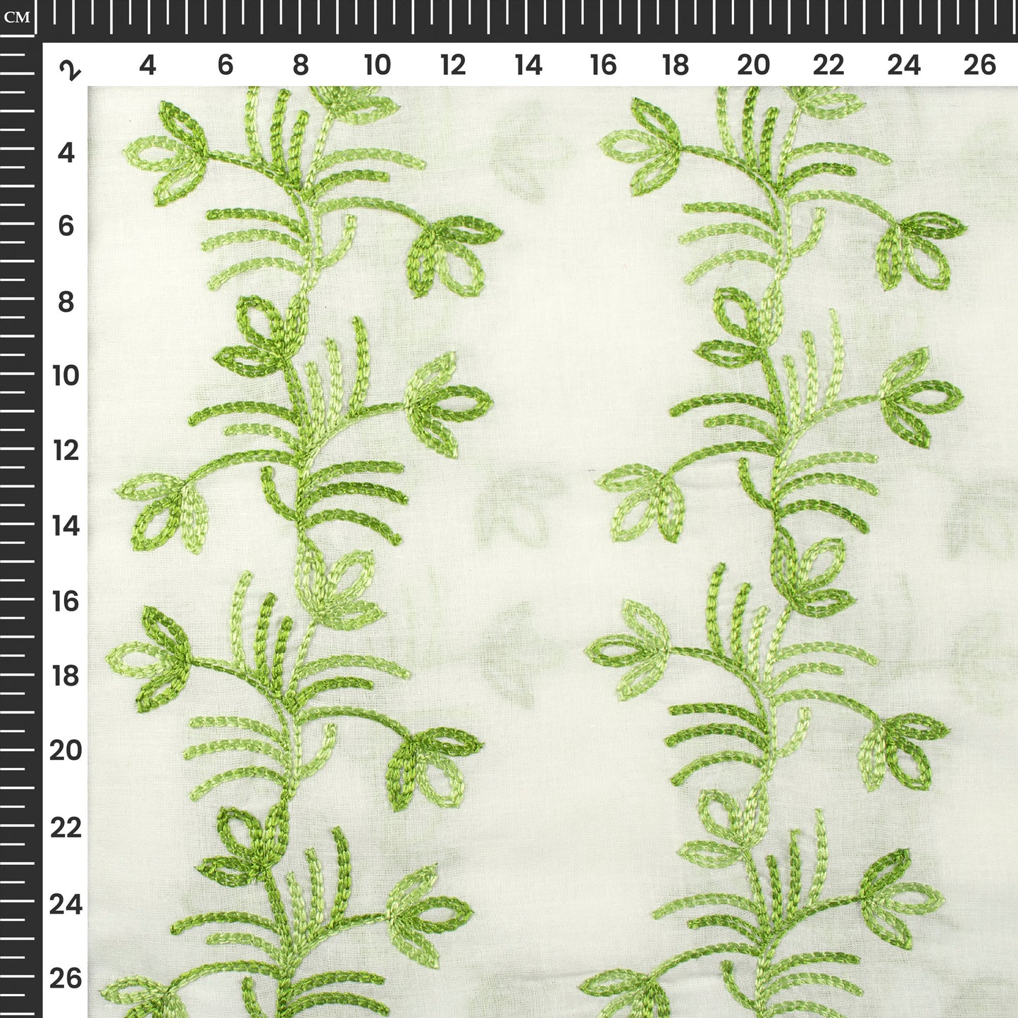 Gorgeous Thread Floral Embroidery Work On Cotton Fabric