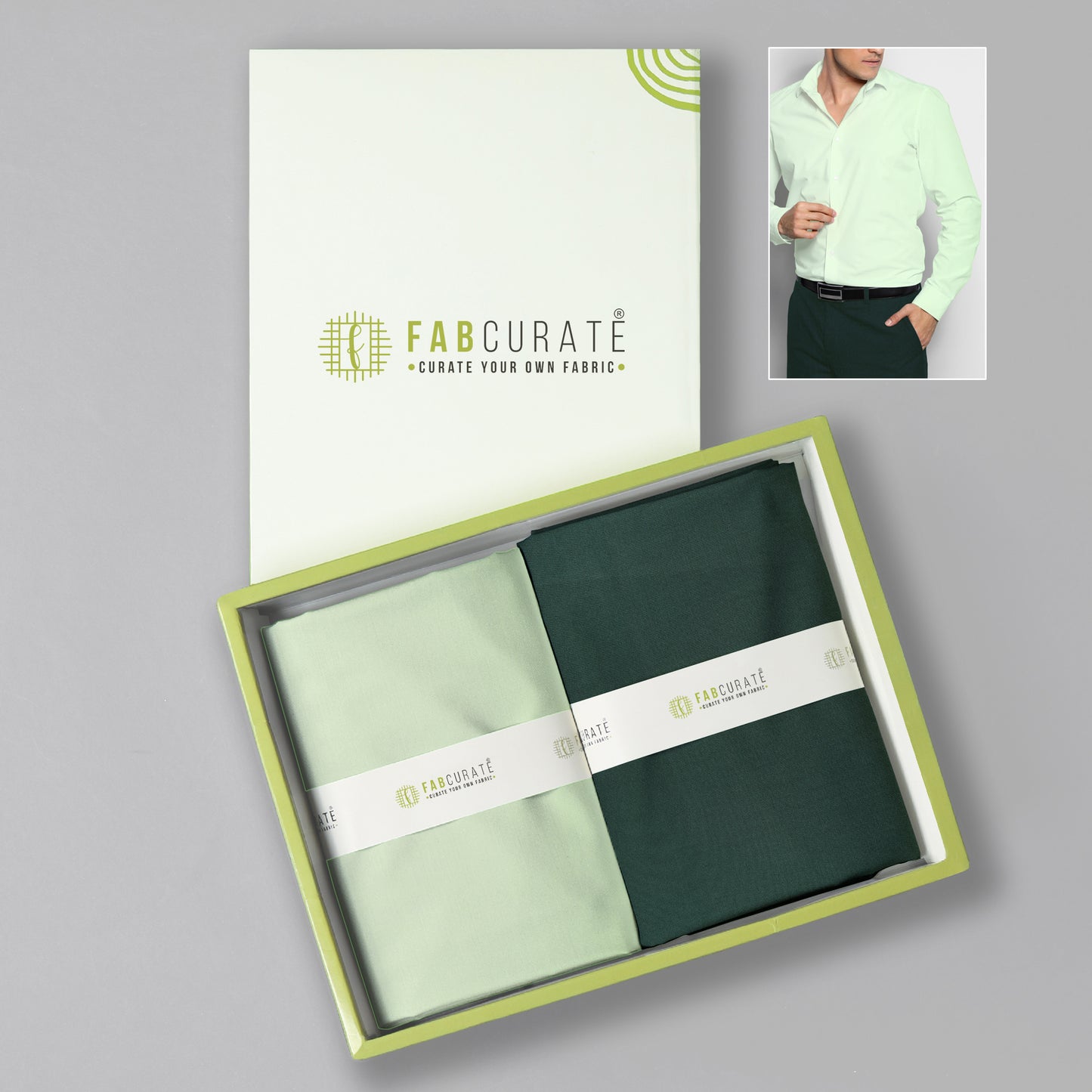 Men's Unstitched Shirt and Pant Fabric Combo in Gifting Case