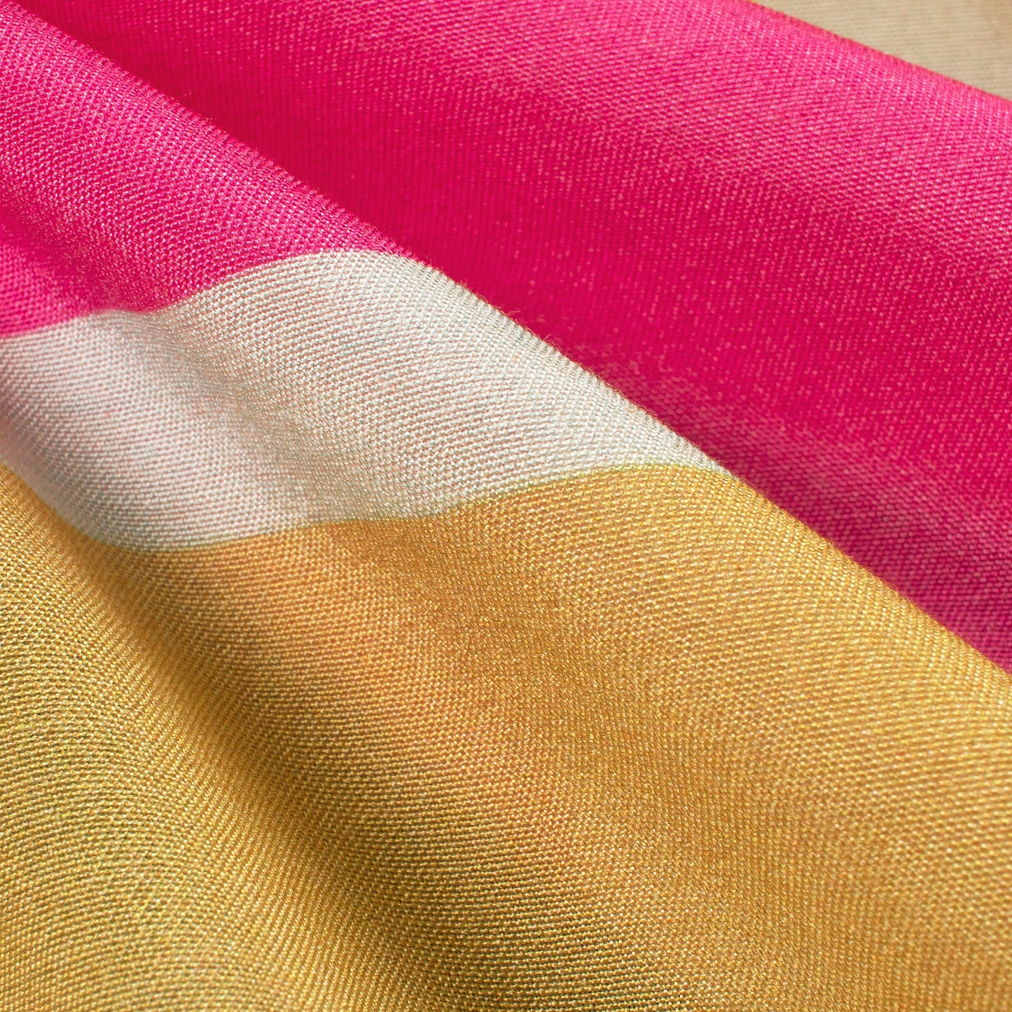 Multi-Color Stripes Digital Print Viscose Muslin Fabric