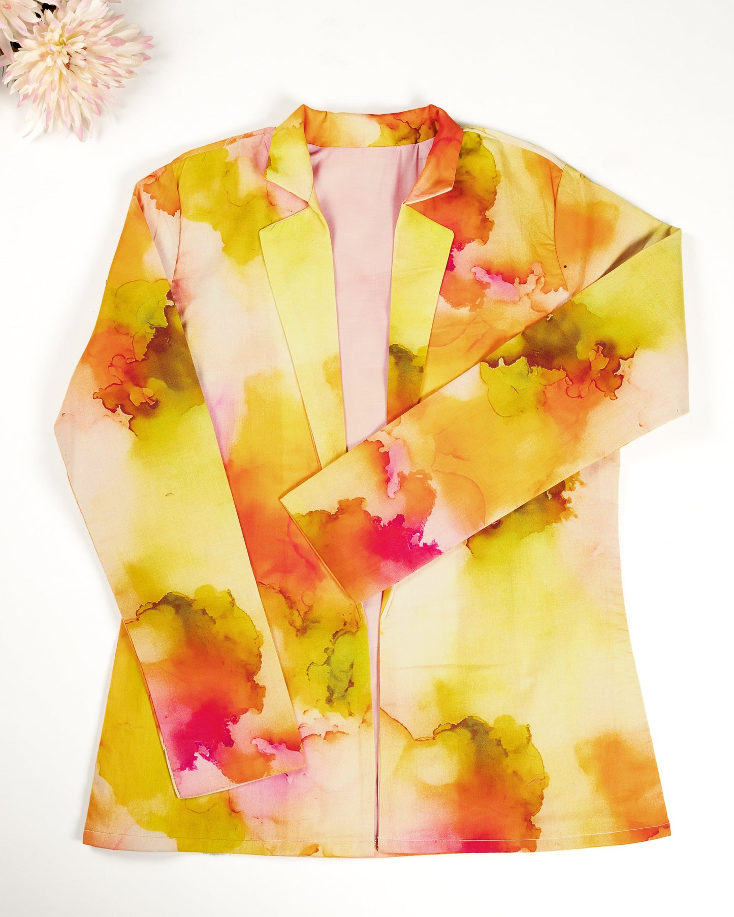 Tye And Dye Printed Kimono Jacket