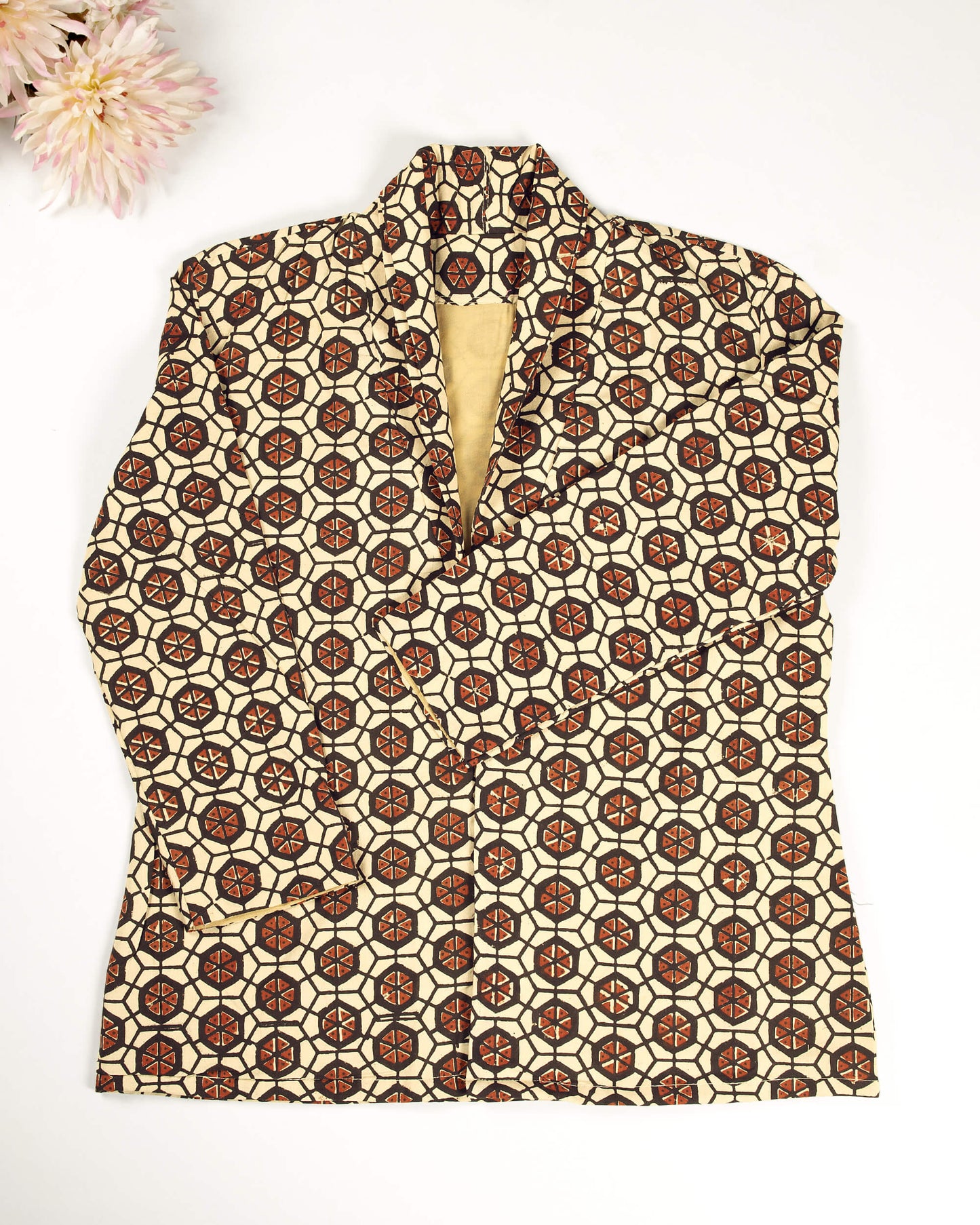 Geometric Printed Kimono Jacket