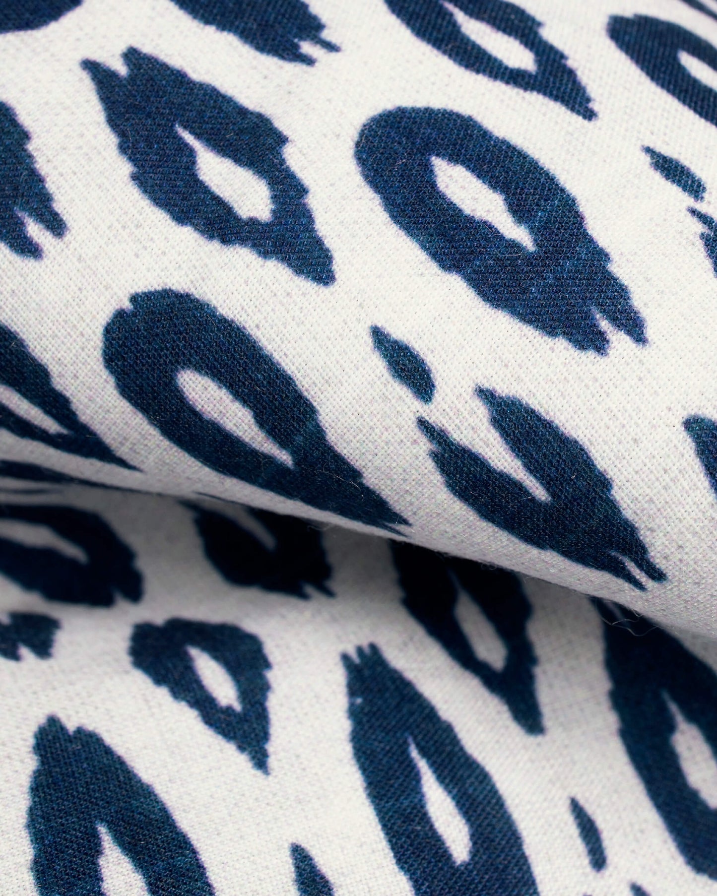 Blue Ikkat Printed Puff Sleeve Jacket