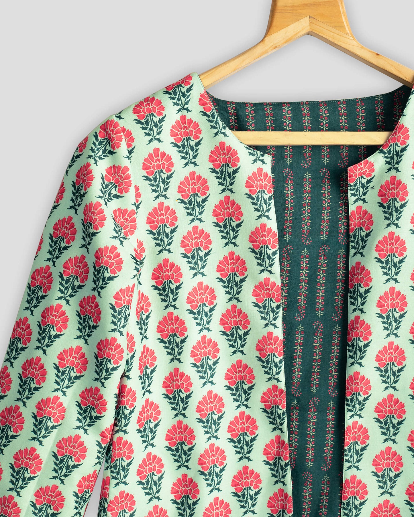 Traditional Floral Reversible Jacket