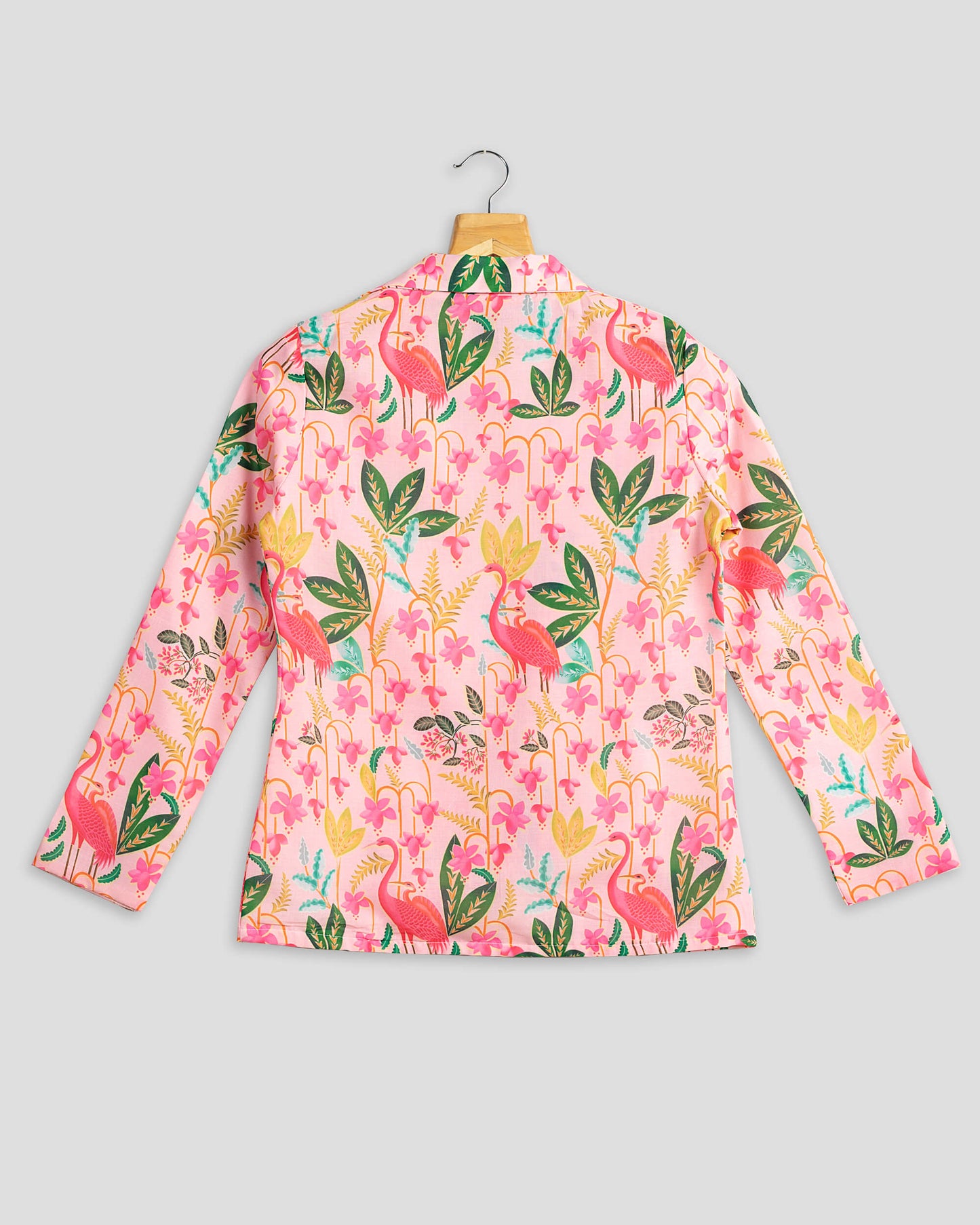 Vintage Pink Floral Jacket For Women