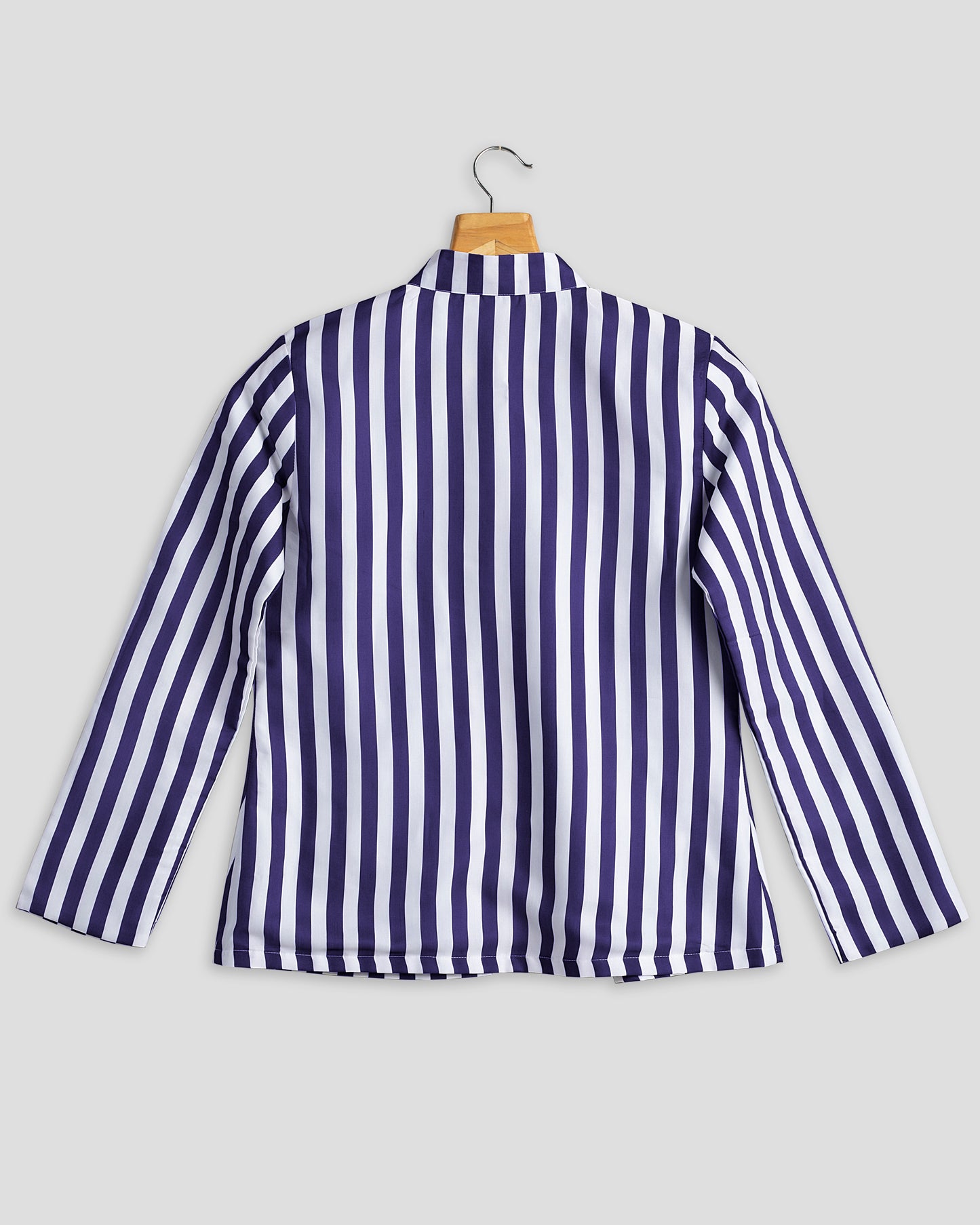 Royal Blue Stripes Hangup Jacket For Women